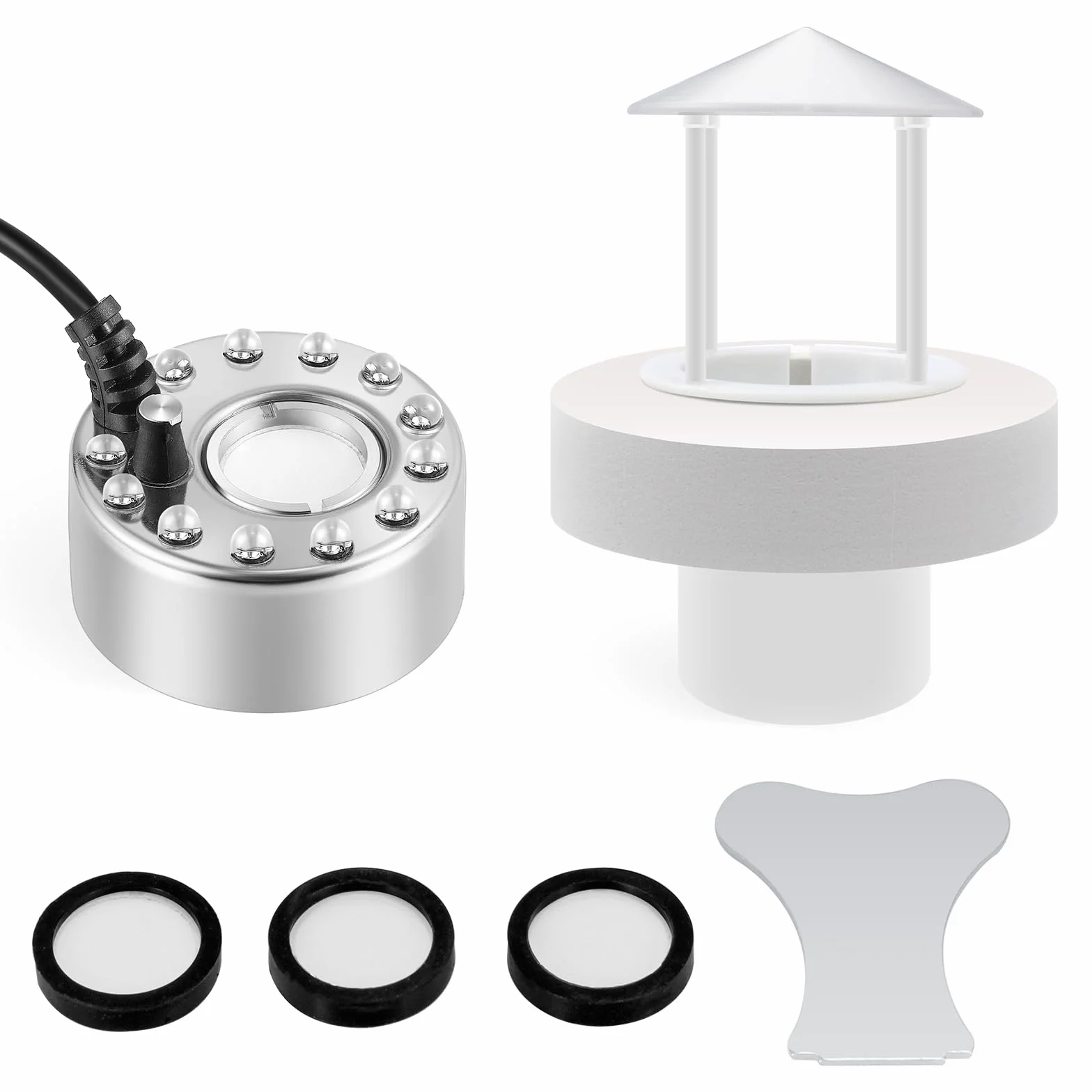 Mxmoonant 12LED Brumisateur à Ultrasons 350ml/H DC 24V Protection Contre Les Éclaboussures d'Eau pour Aquarium