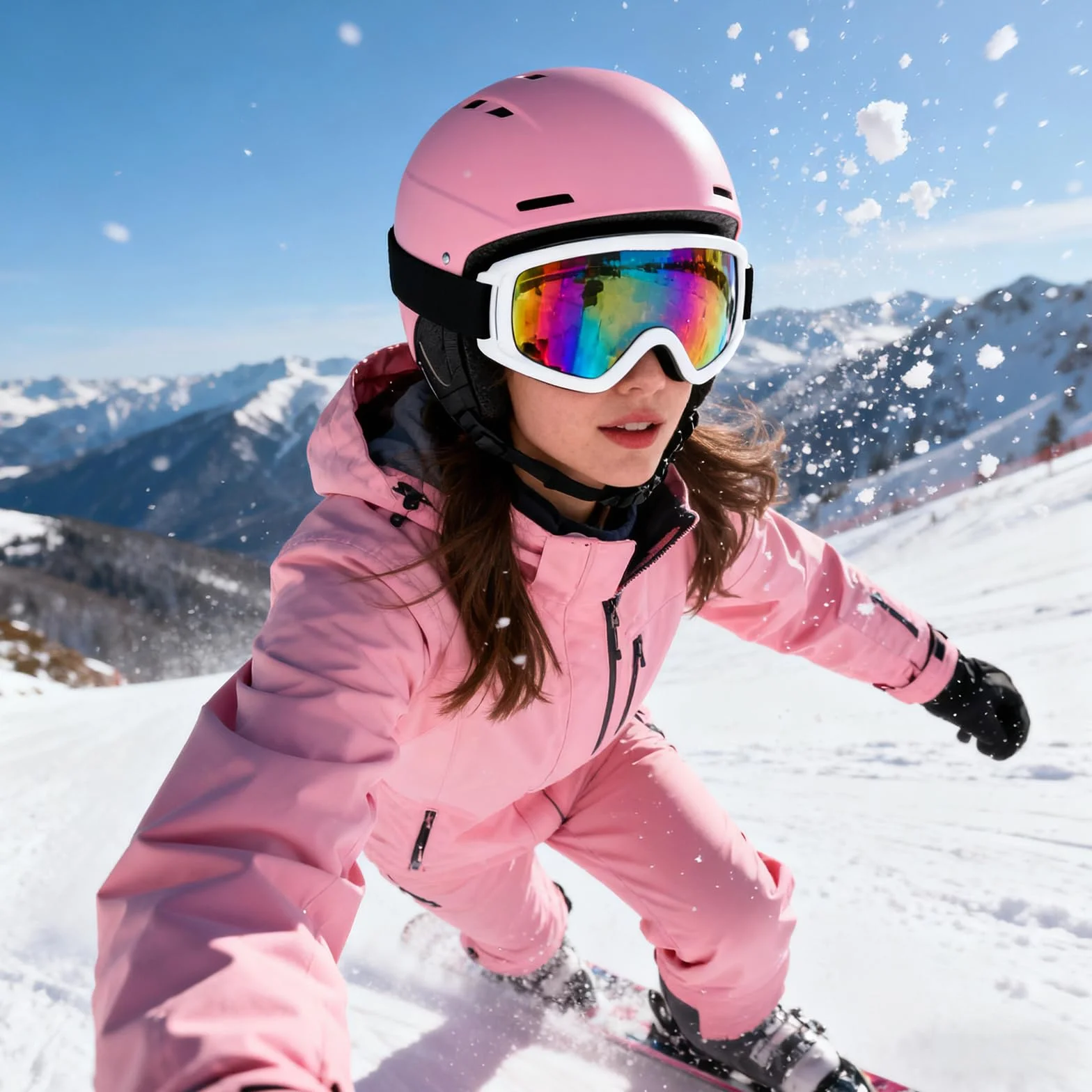 Lunettes de Ski Anti-Buée Anti-UV Réglables pour Homme Femme Snowboard Alpinisme Motoneige Randonnée Blanc