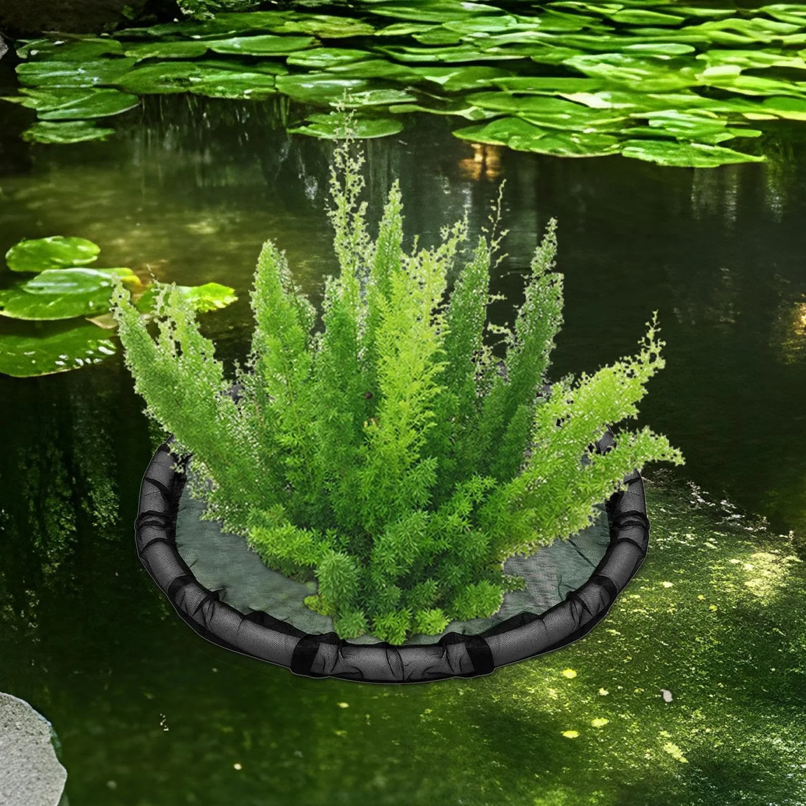 Pots de Fleurs flottants pour étang de Jardin, île Flottante, récipient en Maille Fine