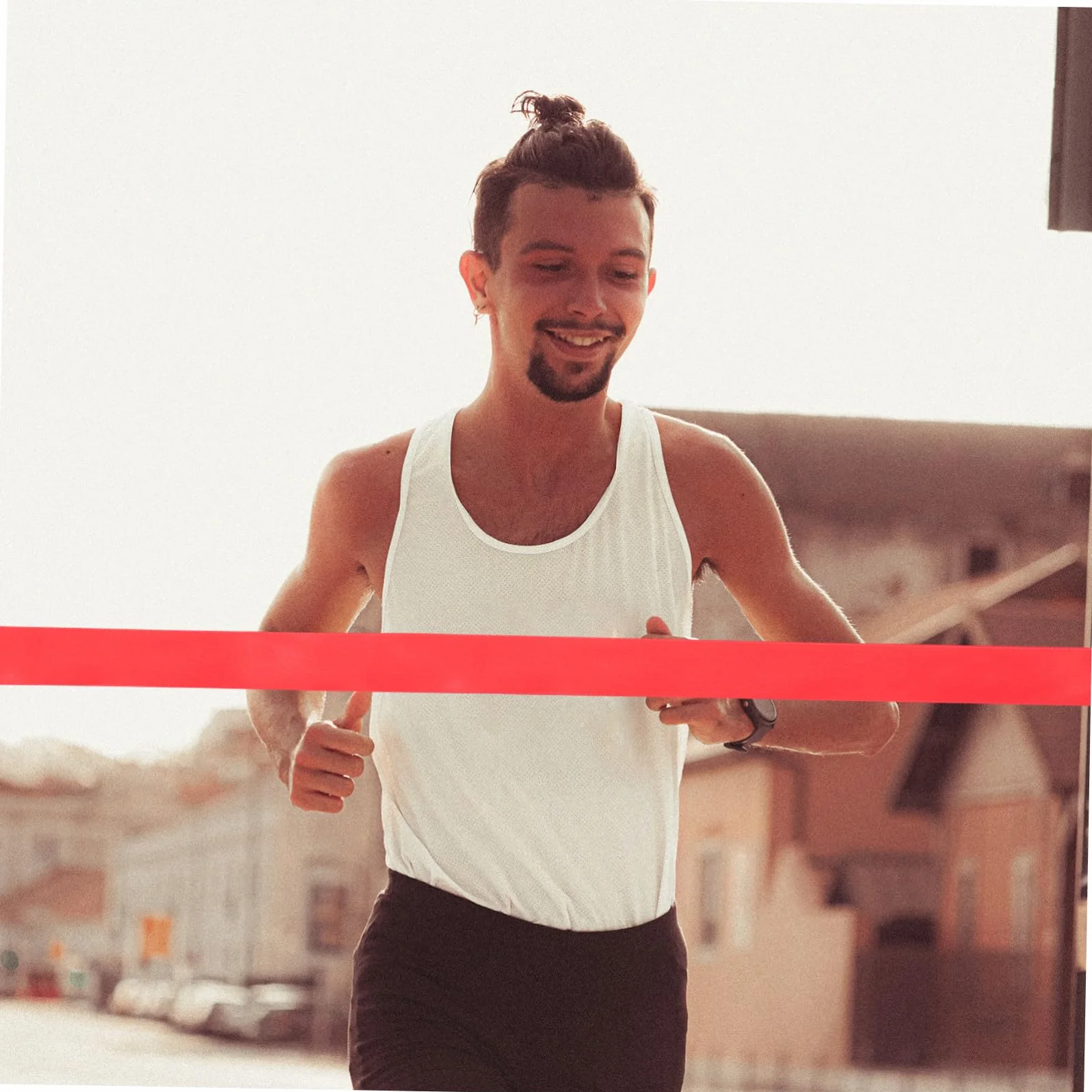 1 Rouleau de Ligne d'arrivée Sprint - Rouge - Accessoire de Sport - Accessoires Sport - Professions - Ceinture Rouge - Jour Course - Ligne Finition pour Fil Nylon -
