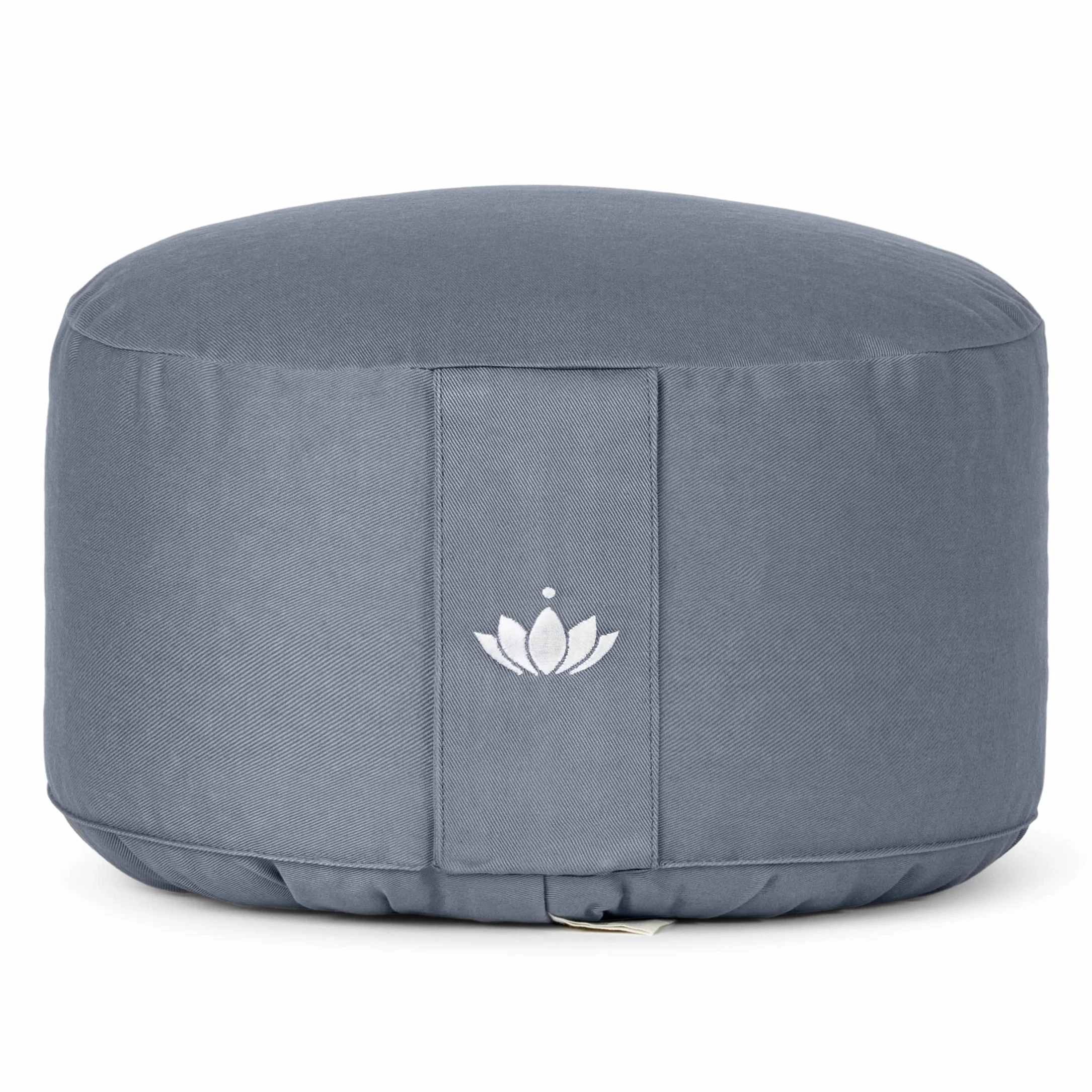 LOTUSCRAFTS Coussin de méditation, hauteur d'assise 20 cm, modèle Lotus rond, coussin de yoga, yoga bolster, housse en coton lavable, rembourrage d'épeautre, Certifié GOTS