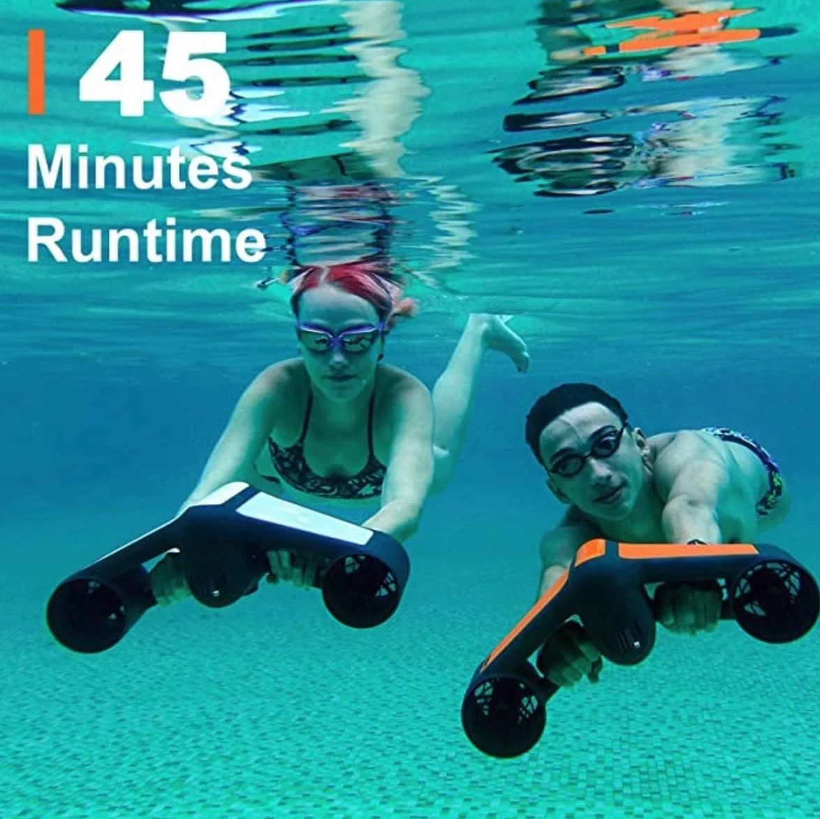 Trottinette sous-marine S1 S2 avec 2 vitesses et support de caméra d'action pour sports nautiques, piscine, plongée sous-marine, plongée avec tuba