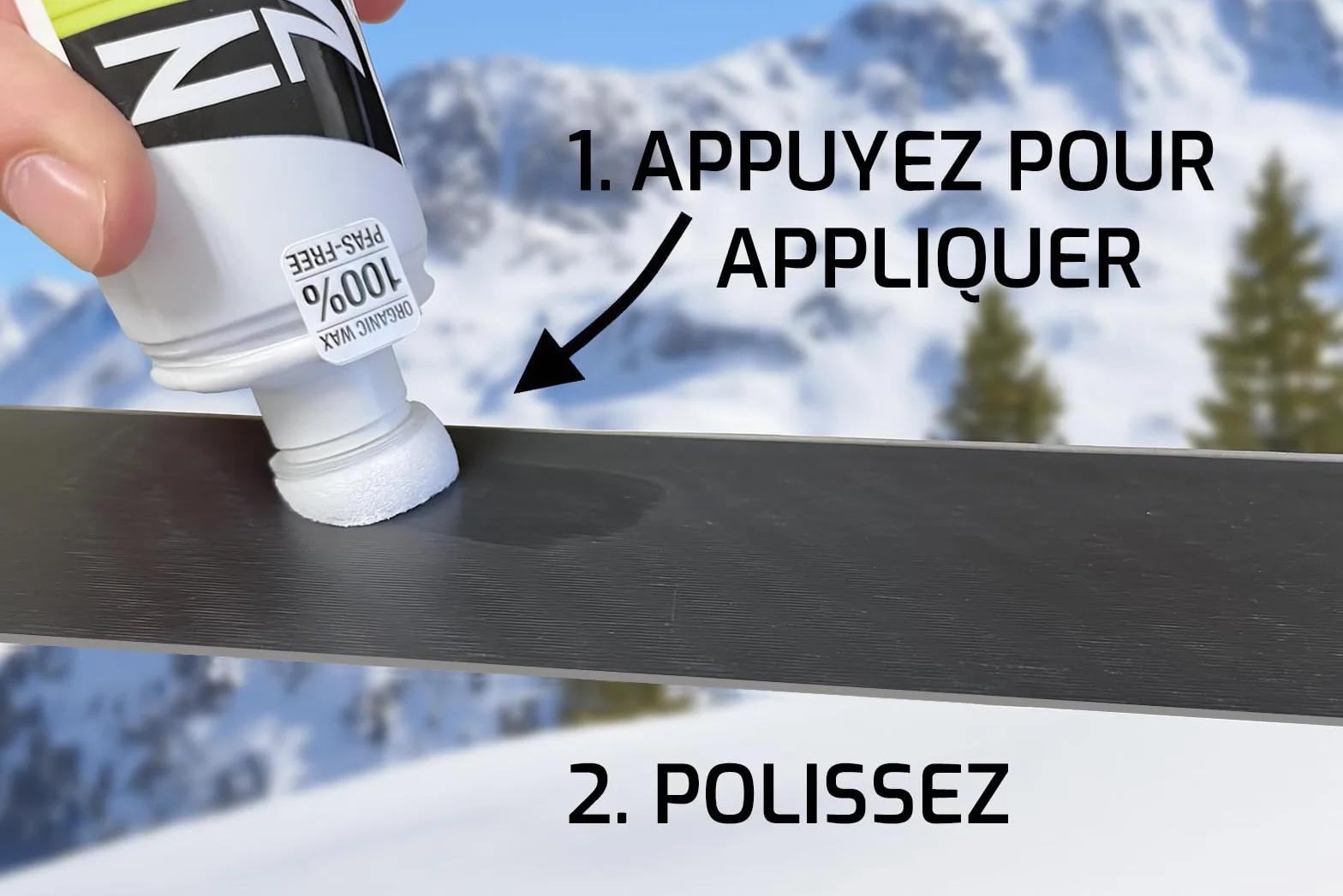 Cire Organique NZEROWAX Applicateur Universel 100 ML Wax pour Ski Neige Végétale Durable écologique