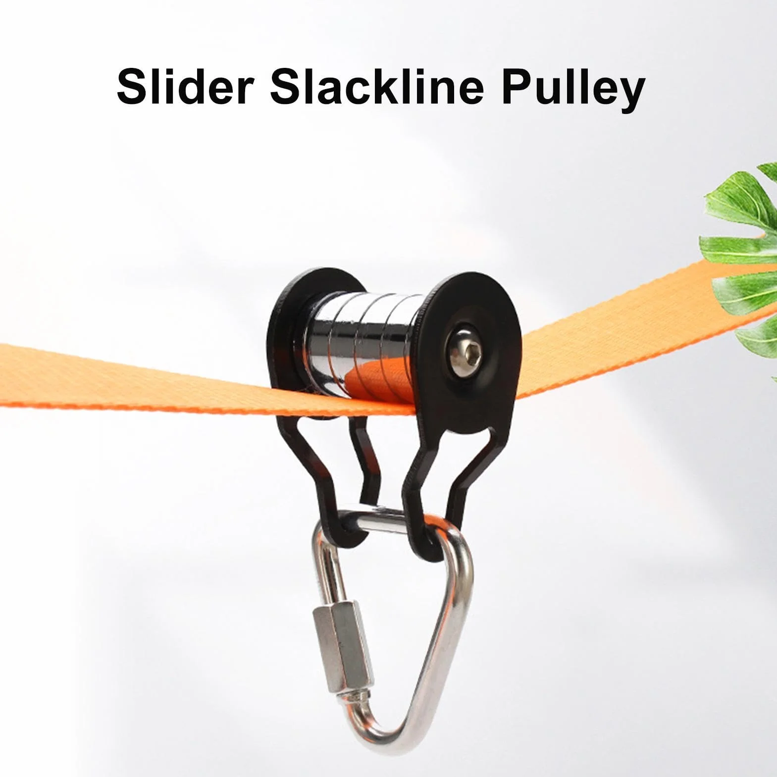Poulie Slackline pour Enfants et Adults | Tyrolienne de Câble avec 5 Rouleaux | Tyrolienne de Sport en Plein Air, Glisse Facilement