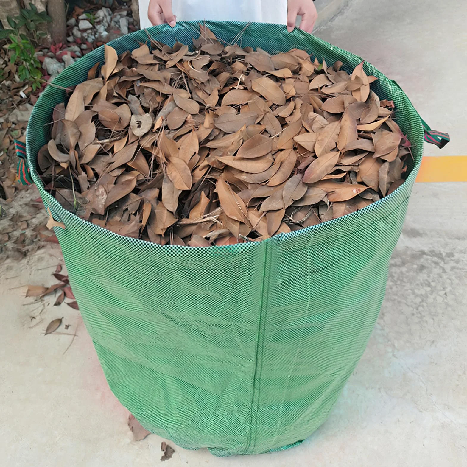 Sacs de Jardin Indéchirables 272L Autoportant Big Bag avec Poignées Étanche Pliable 150 g/m²