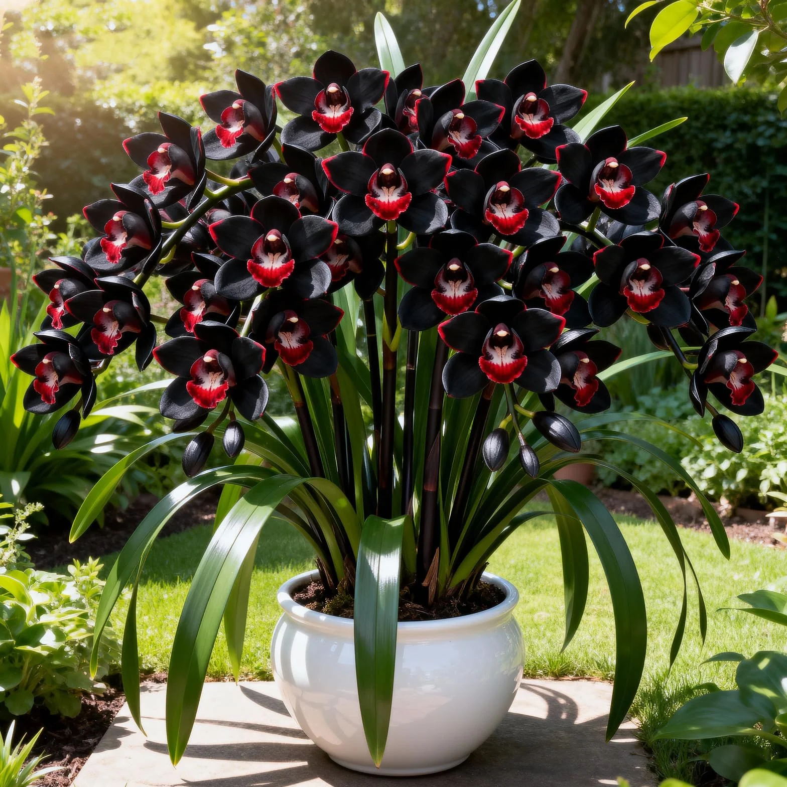 Orchidée Cymbidium Rhizomes, résistant à l'hiver, intérieur idéal