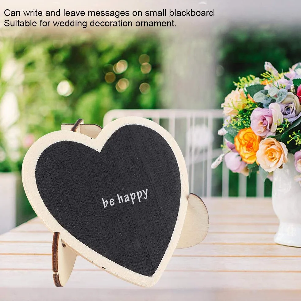 Tableau noir en forme de coeur Artisanat Décoration Mariage 10 pièces