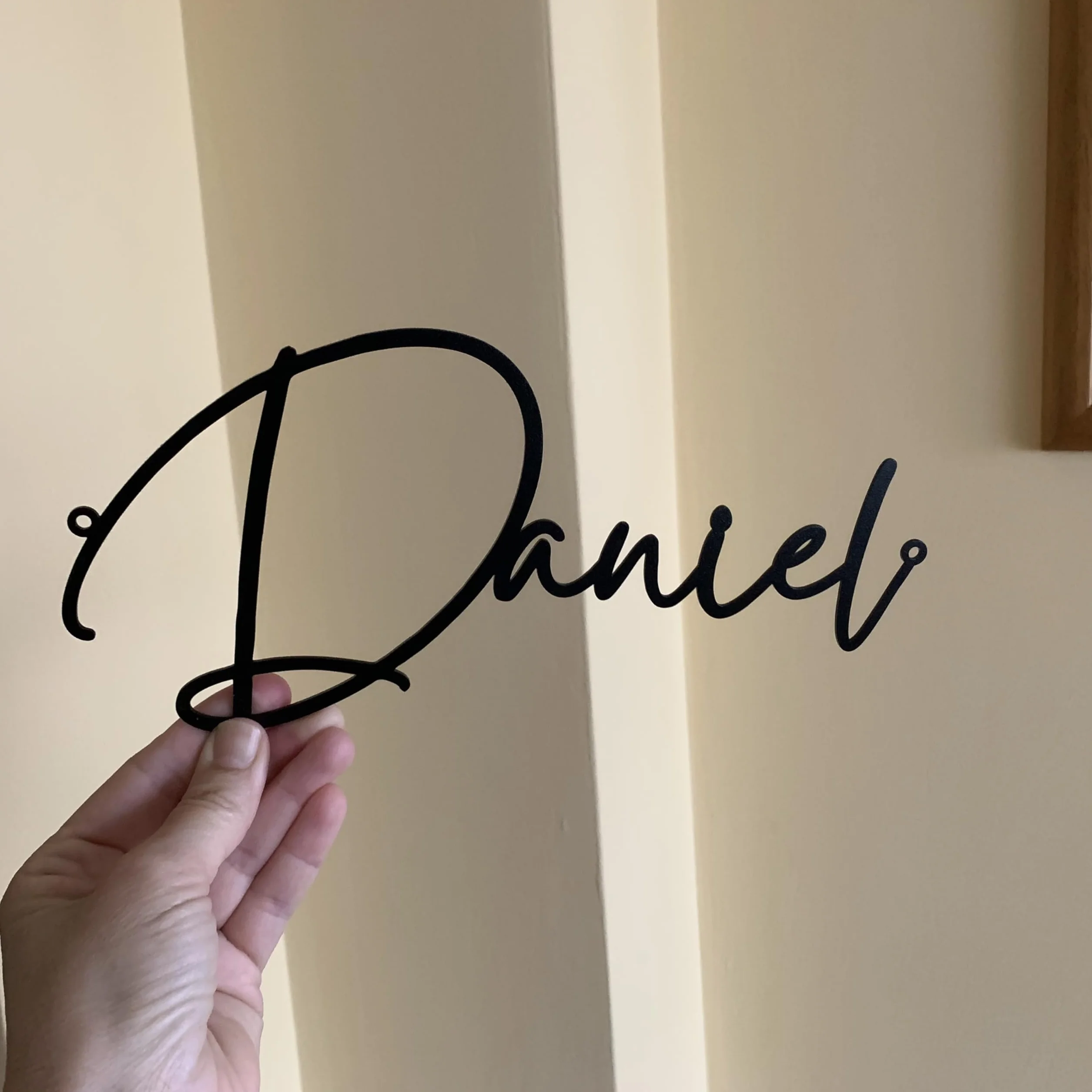 Plaque Murale en Métal Découpé au Laser, Lettres Personnalisées pour Maison, Cuisine, Porte Chambre Enfant