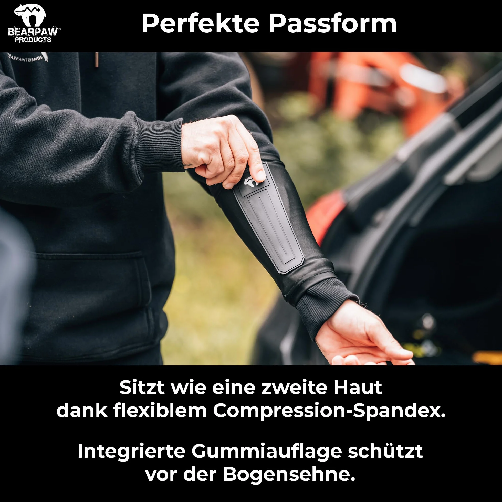 BEARPAW PRODUCTS Protège-bras Dynamic - Protection idéale pour le bras lors du tir à l'arc - Vêtements de protection - Protection des bras - Protège-bras