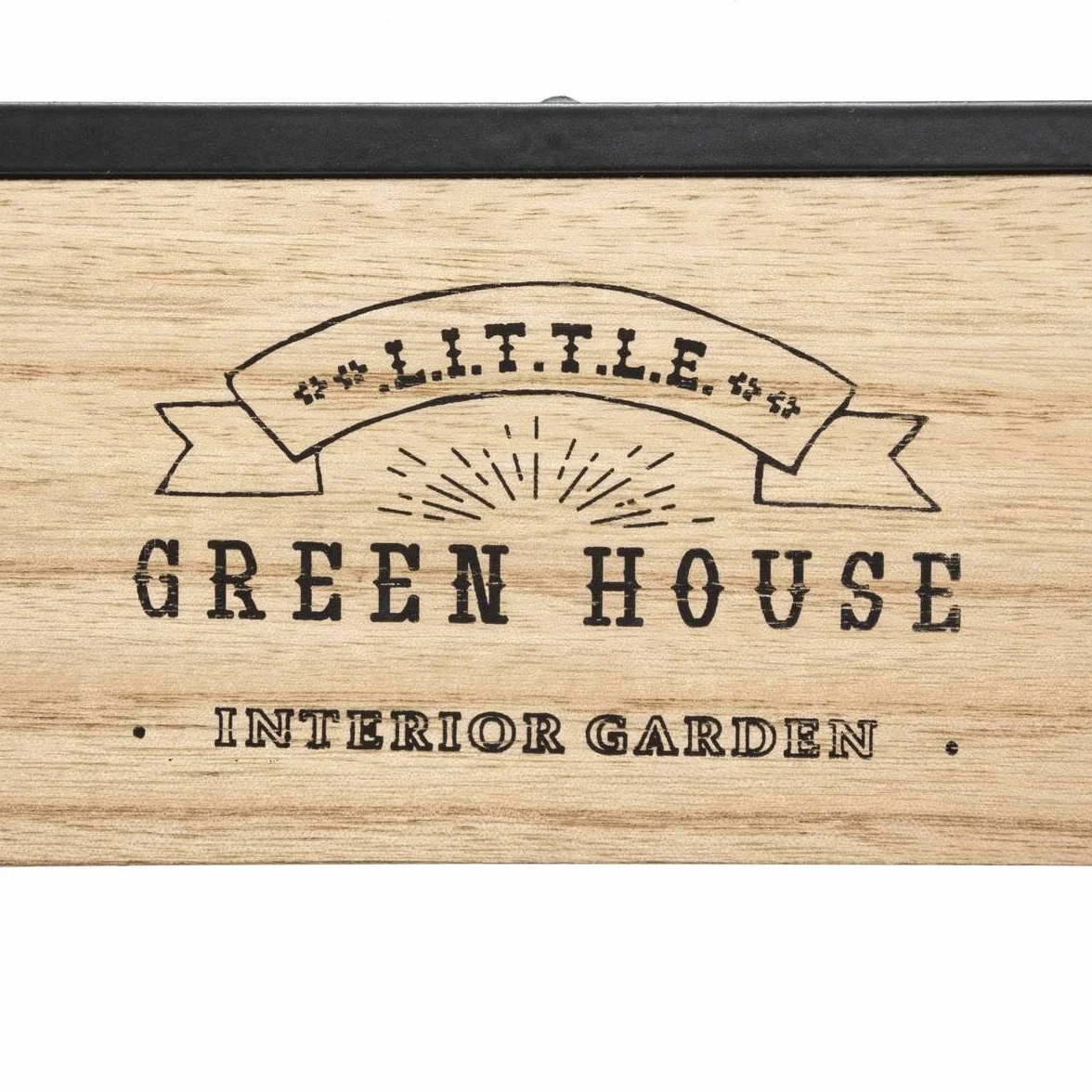 Atmosphera Serre House 26x30-5 cm Bois et Verre Transparent