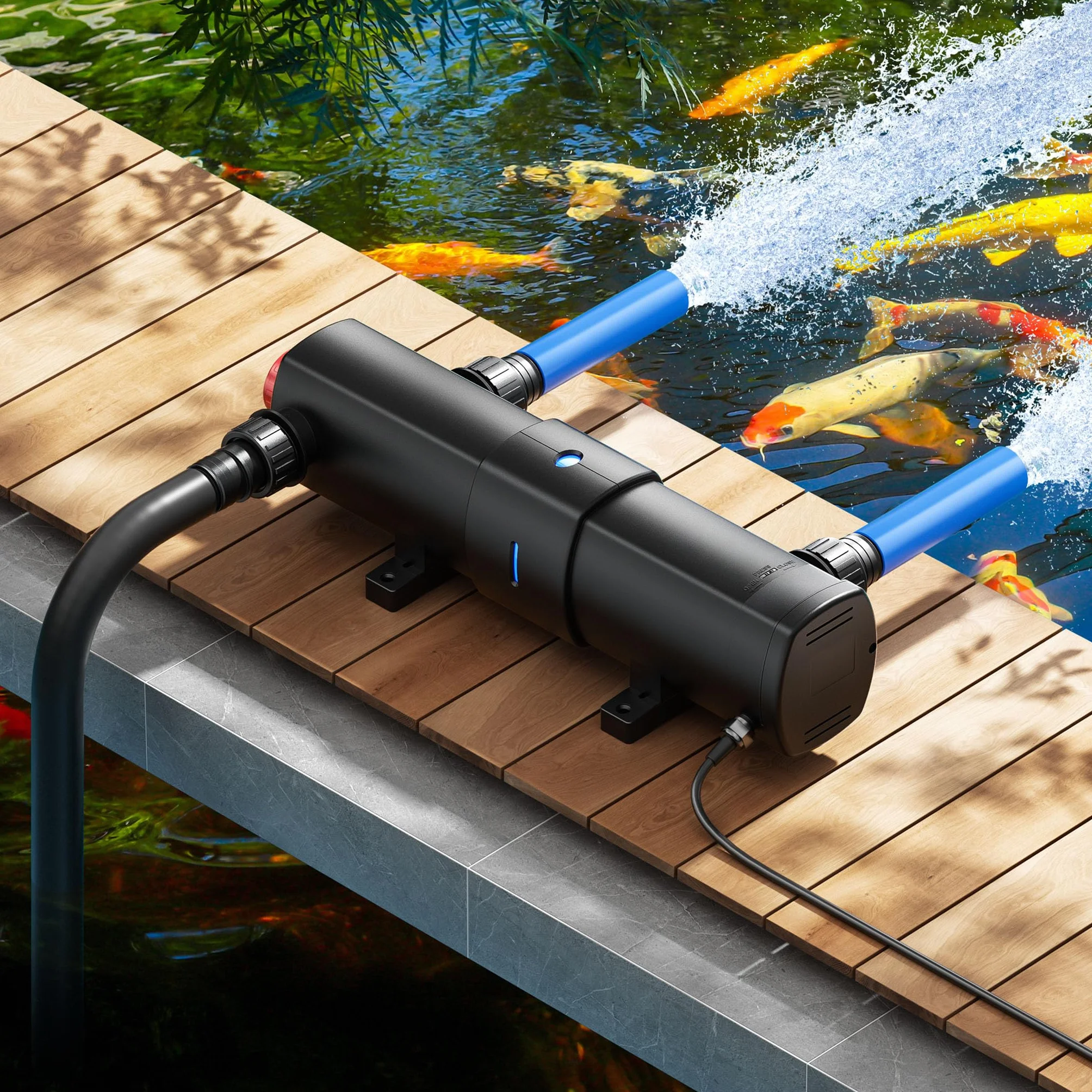 SunSun CBF-350 Filtre de bassin 12000 L Biologique CTF-3800 SuperECO pompe 3600l/h 20W CUV-218 lampe UV 18W