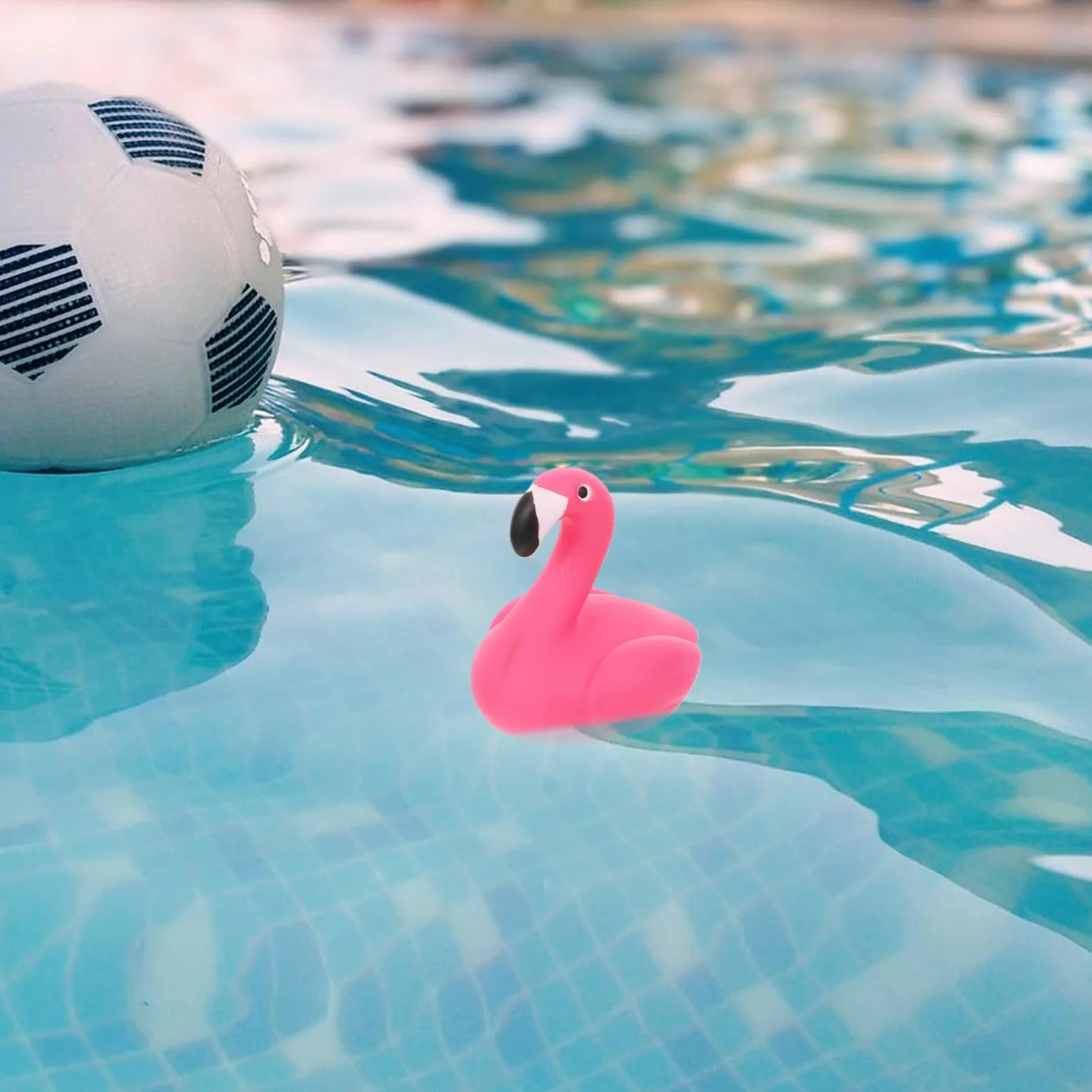 Thermomètre Flottant Forme Flamant Piscine Bain Mesure Rapide Température Eau