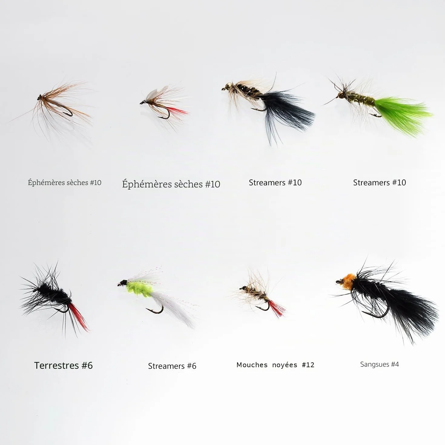 BASSDASH Ensemble de Mouches de pêche à la Mouche Pêche à l'achigan à Grande Bouche avec boîte à Mouches, avec Mouches sèches/Mouches noyées, nymphes, banderoles, Poppers