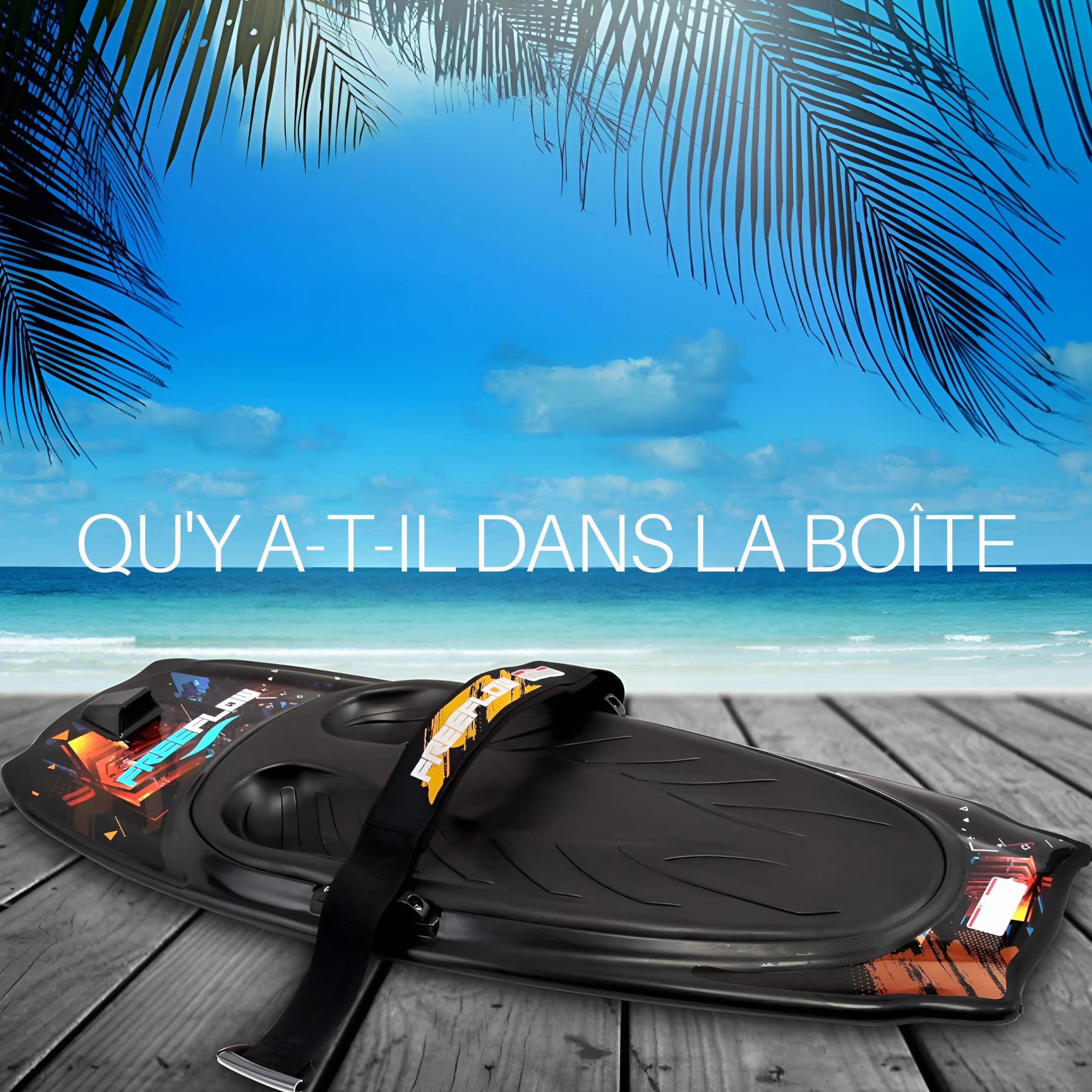 Serenelife Planche à Genoux pour Sports Nautiques , avec Crochet pour Enfants et Adultes, Planche à Genoux avec Sangle pour Bateau, Ski Nautique, Bodyboard, Surf