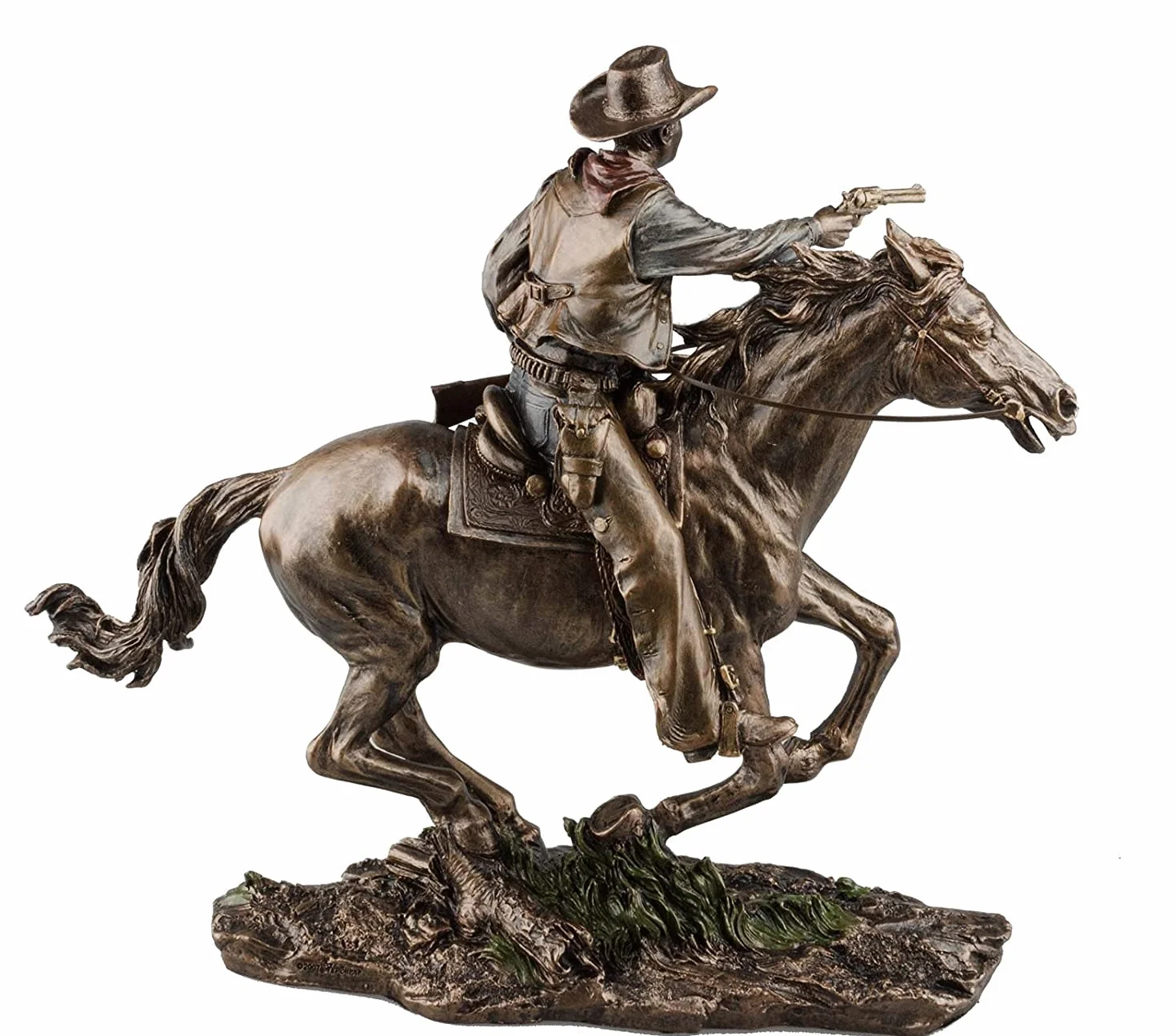 Bronze Legend d'équitation Cowboy Film John Wayne