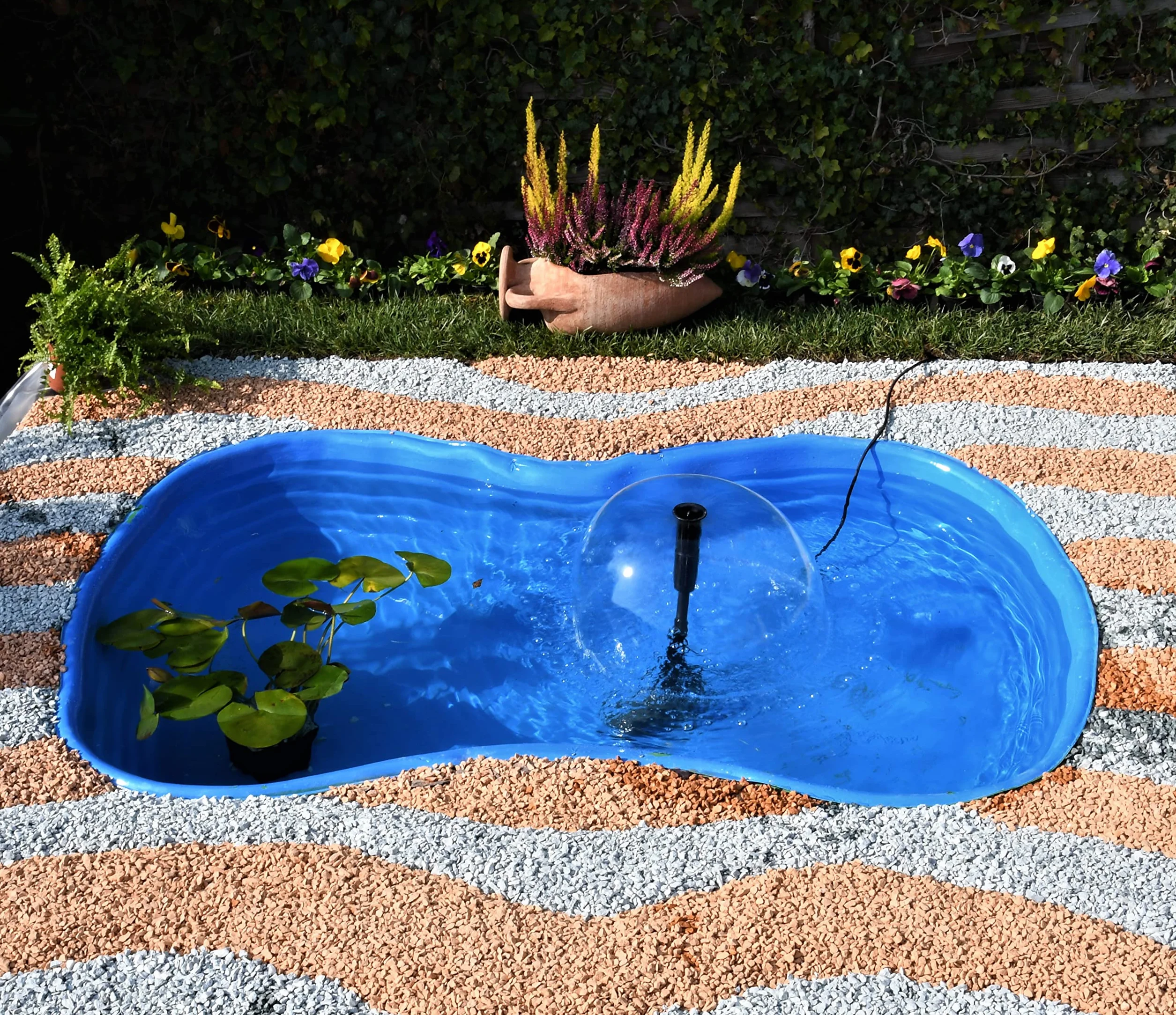 Giardini d'Acqua Art 514A Bassin de jardin préformé Bolsena 600 l 178 x 130 x 45 bleu clair étang artificiel