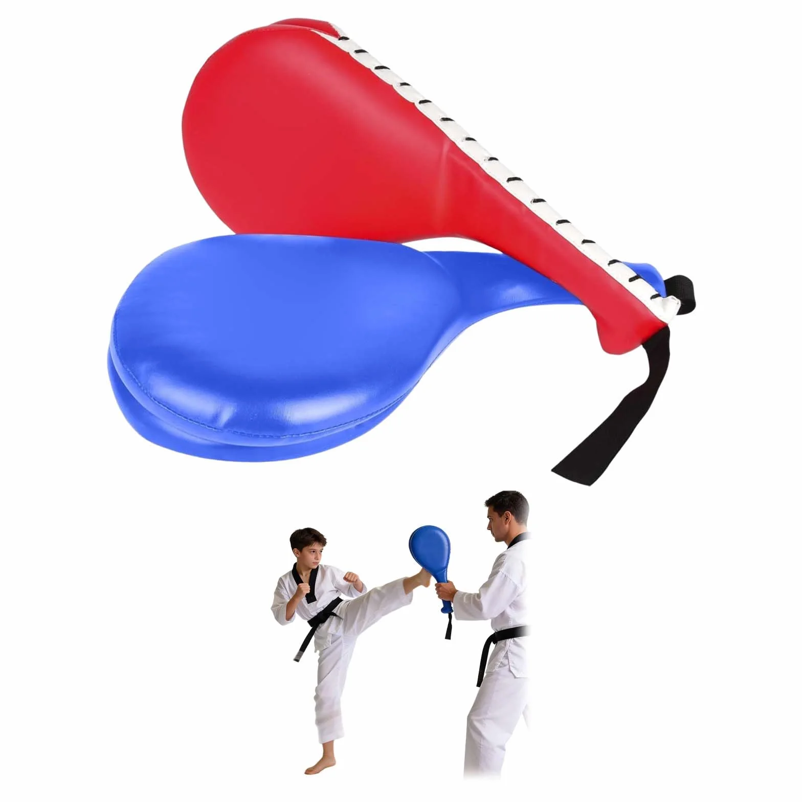 2 pièces Tapis de Boxe en Cuir, cibles de Tapis de Frappe durables, Tapis d'entraînement de Kickboxing, Tapis de Frappe Double, Tapis de Cible de Taekwondo, pour l'entraînement de Kickboxing