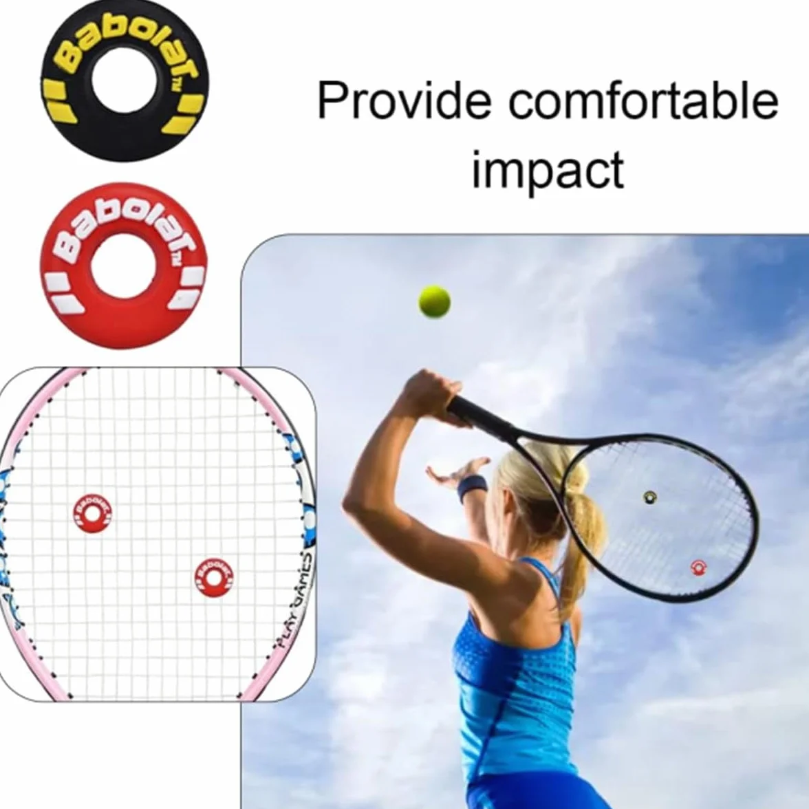 Lot de 12 Amortisseurs de Vibrations en Silicone pour Raquettes de Tennis et Badminton