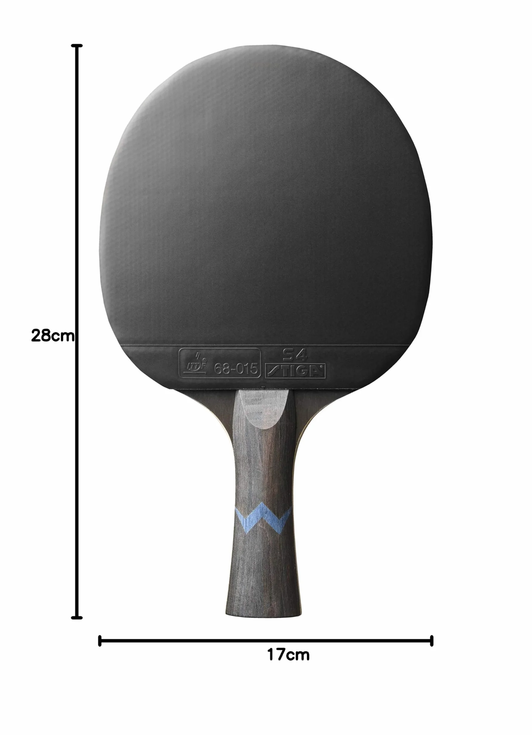 Stiga Royal 4-Star Table Tennis Ping Pong Bat, Black/Red