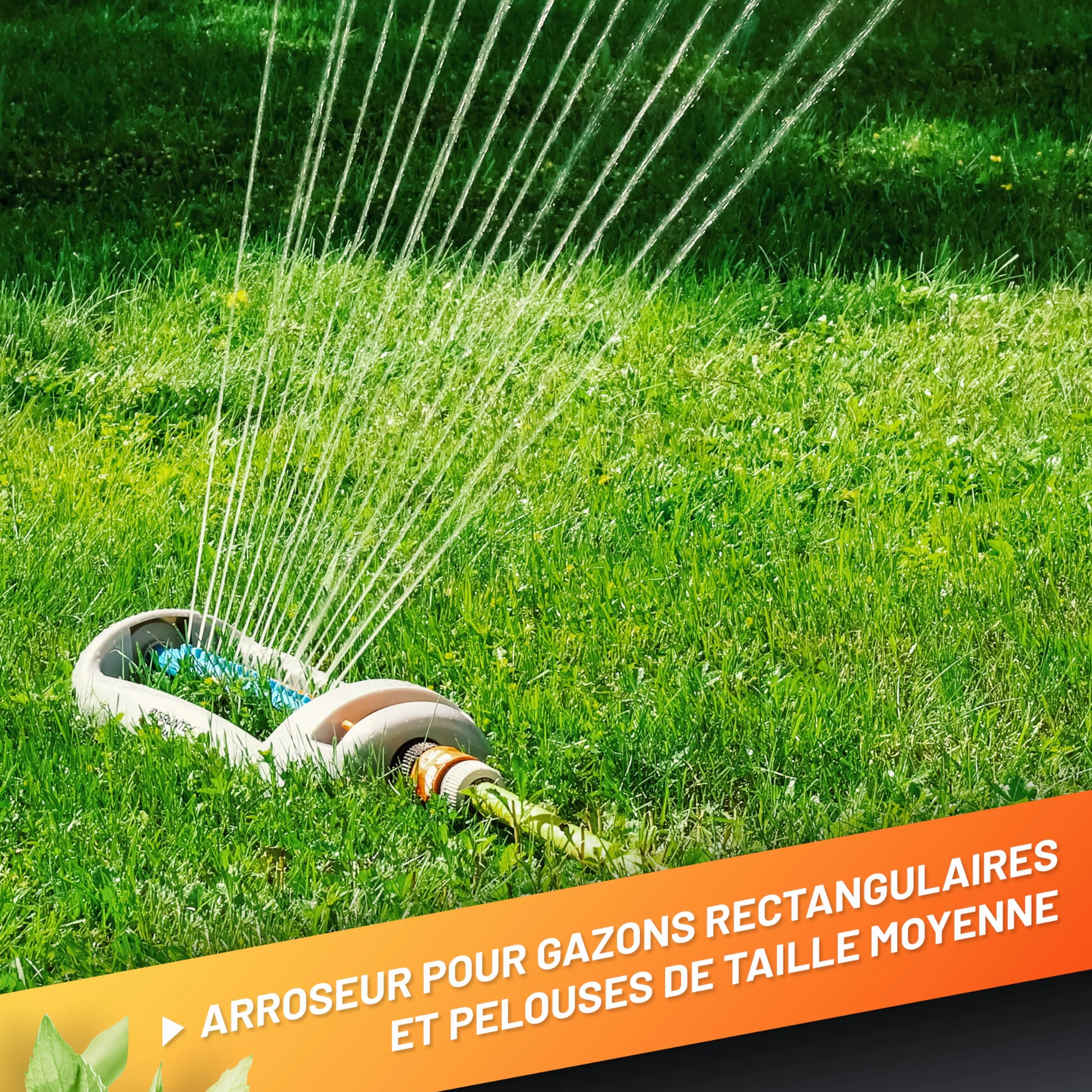 Grüntek Arroseur de Jardin Oscillant 21x15 M Asperseur Pelouse Gazon Rectangulaire