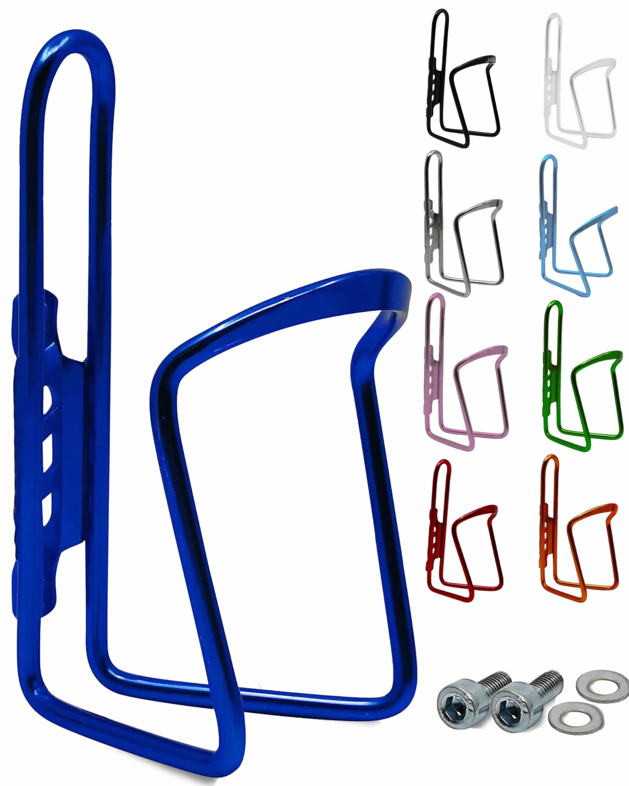 JABs Porte-bouteille de vélo en aluminium renforcé pour vélo de course, VTT, vélo pour enfant, universel, compatible avec porte-gobelet avec vis de montage