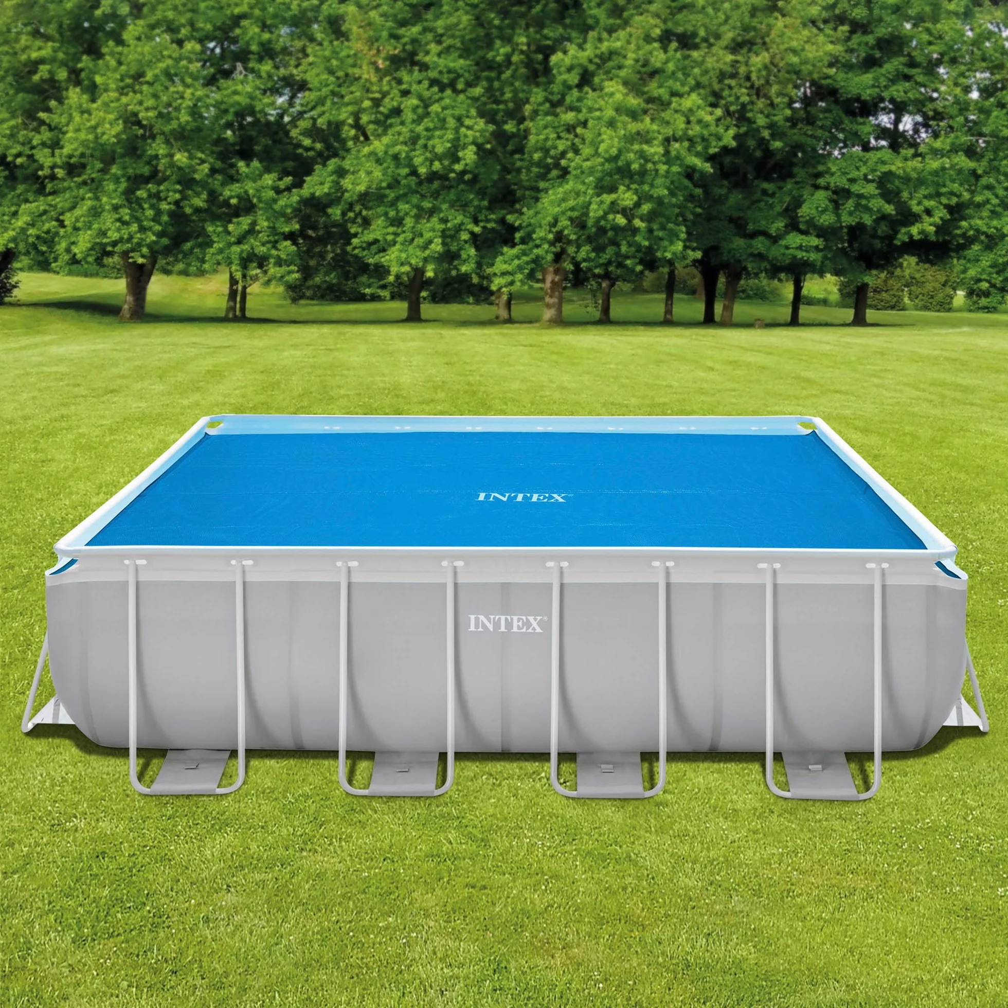 Intex Bâche Solaire rectangulaire Ultra Frame 488 x 244 cm Bleu