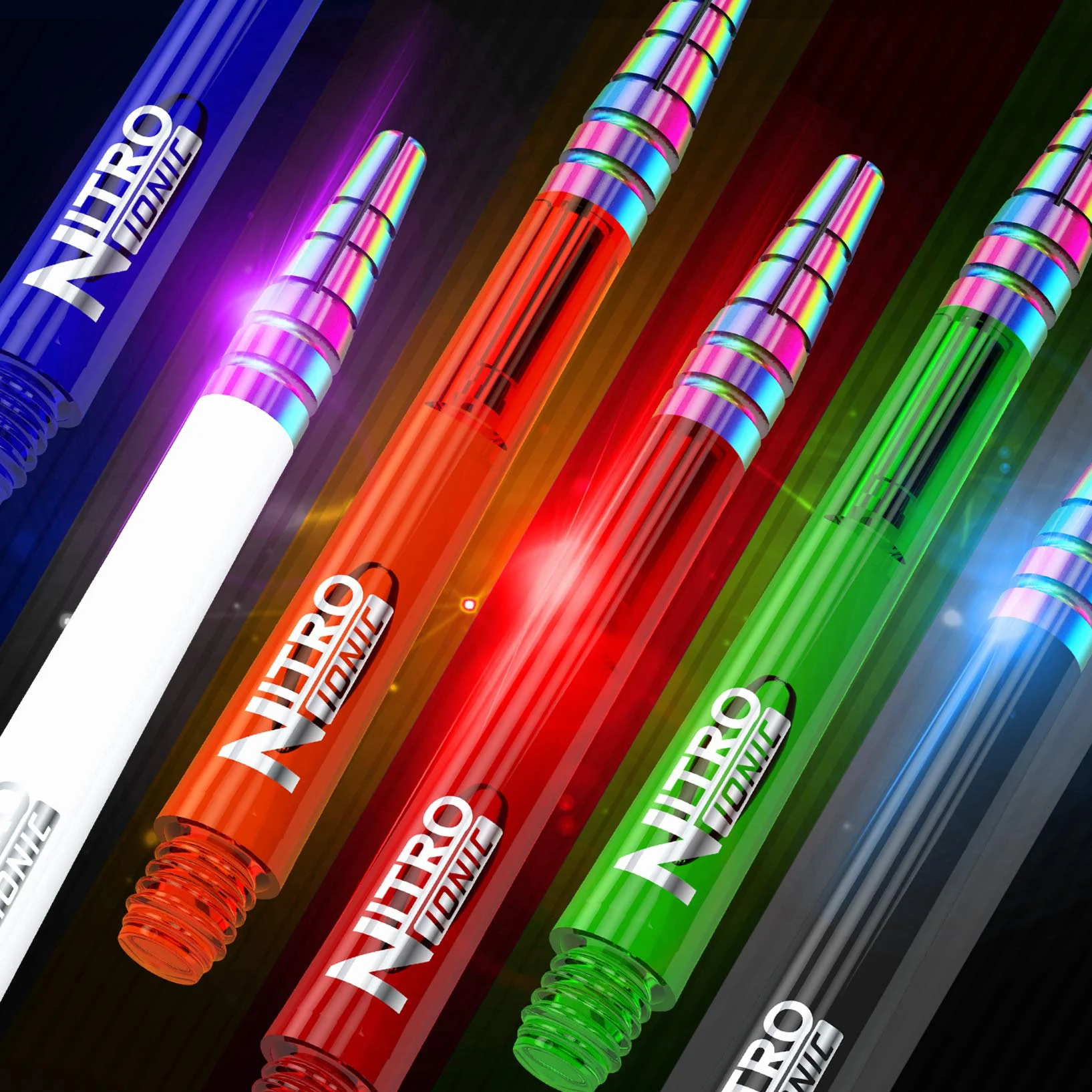 RED DRAGON Nitrotech Ionic Tiges de Fléchettes 2 Ensembles Paquet 6 Tiges