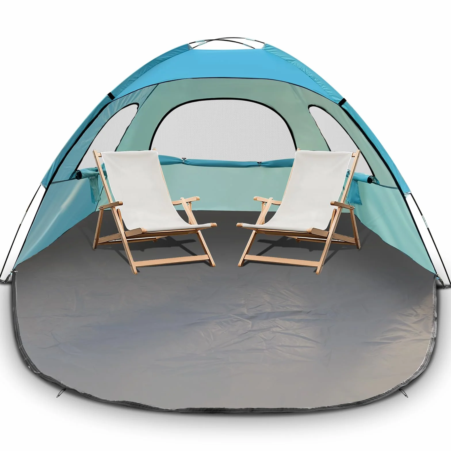 Tente de plage JAICOM pour 2 à 3 personnes, avec protection UV UPF 50+, légère, montage rapide, fenêtres aérées, famille, plage, jardin, camping