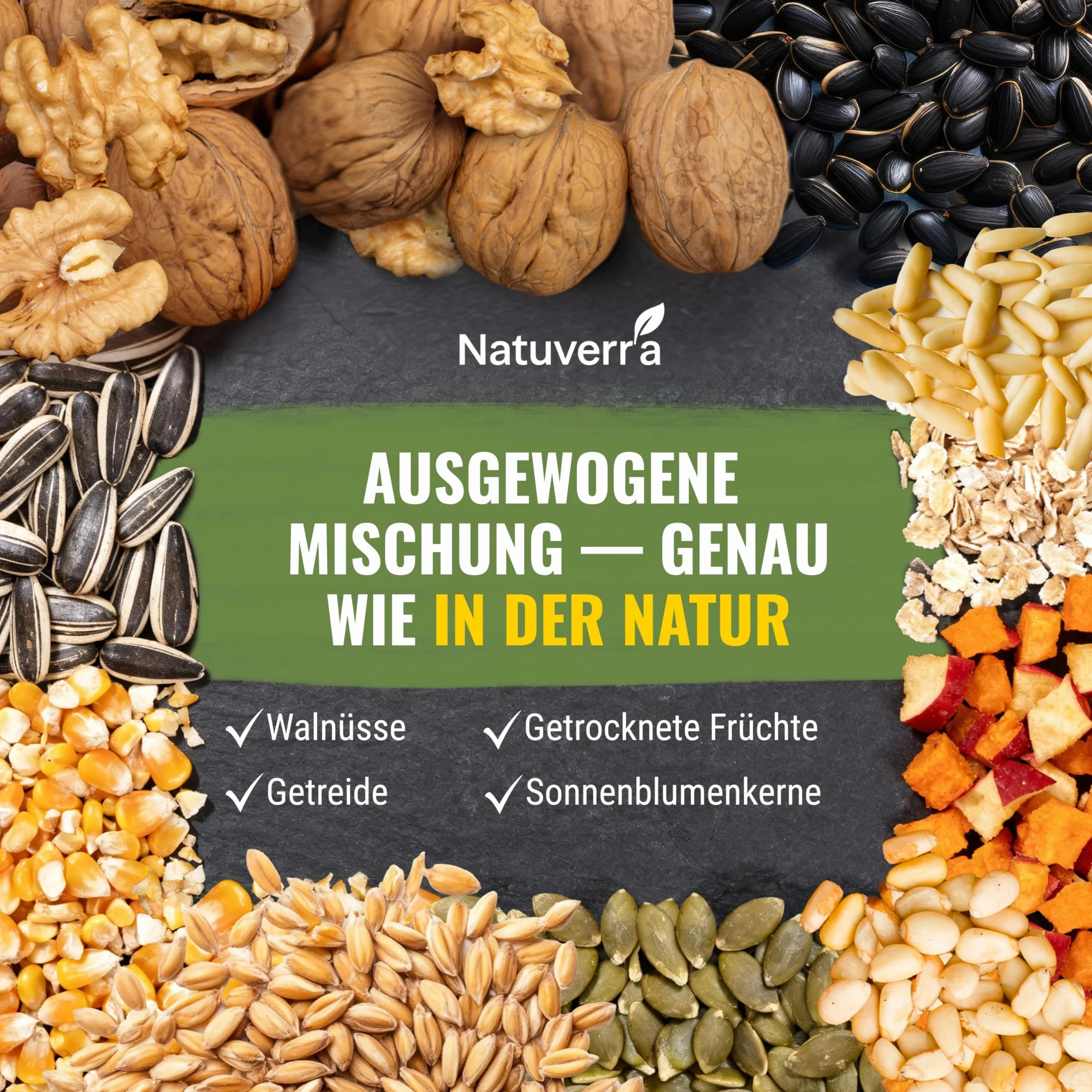 Nourriture pour écureuils et tamias 600 g avec noix