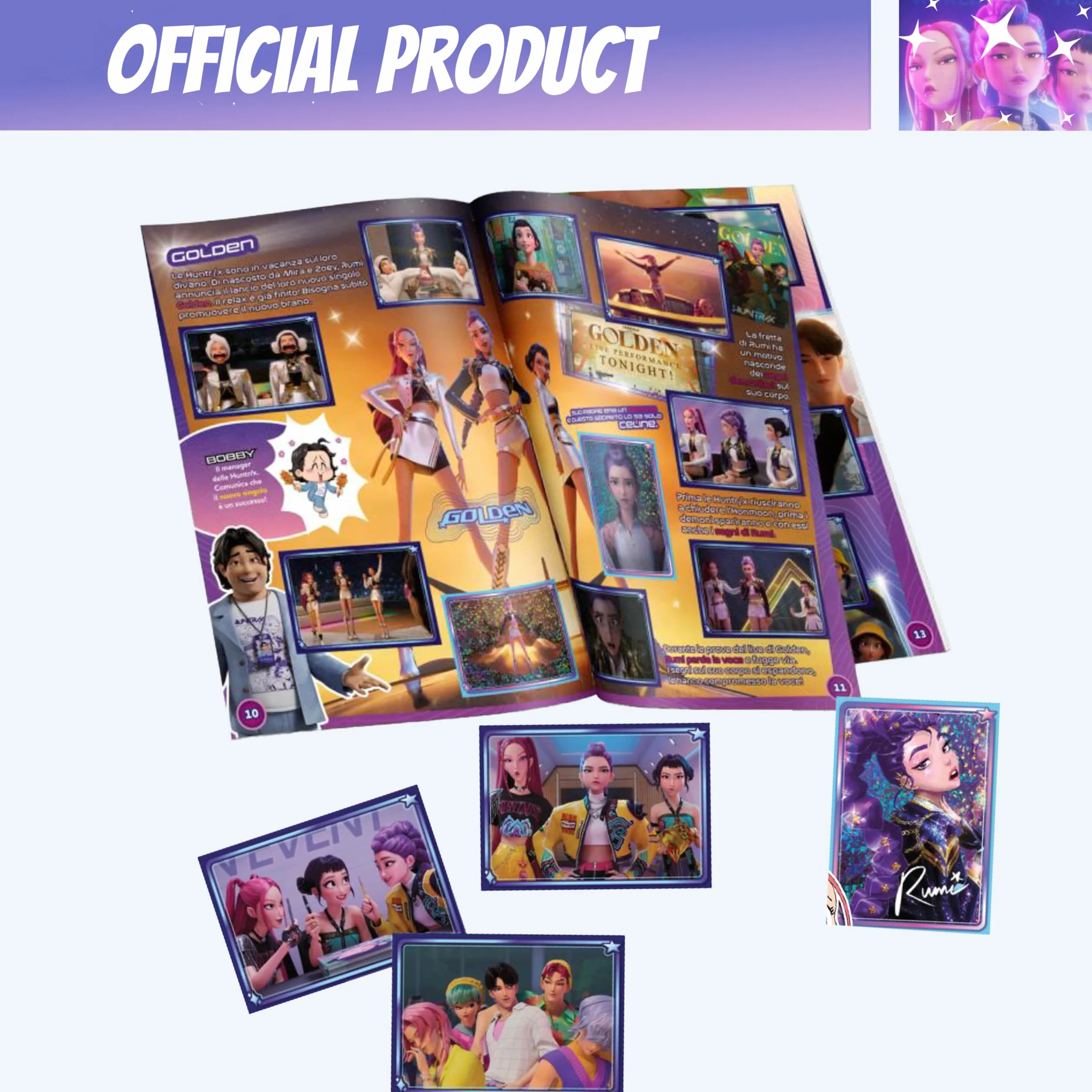 KPOP DEMON HUNTERS Album + 10 Pochettes de Figurines + Poster - Pack de démarrage