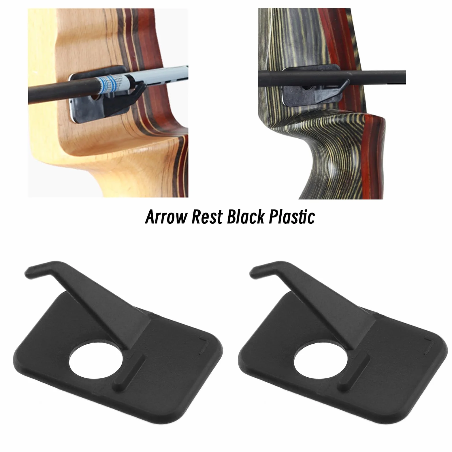 8Pcs Support Flèche Main Gauche Plastique Repose-Flèche Autoadhésif Autocollant Accessoires pour Chasse Tir Ciblage
