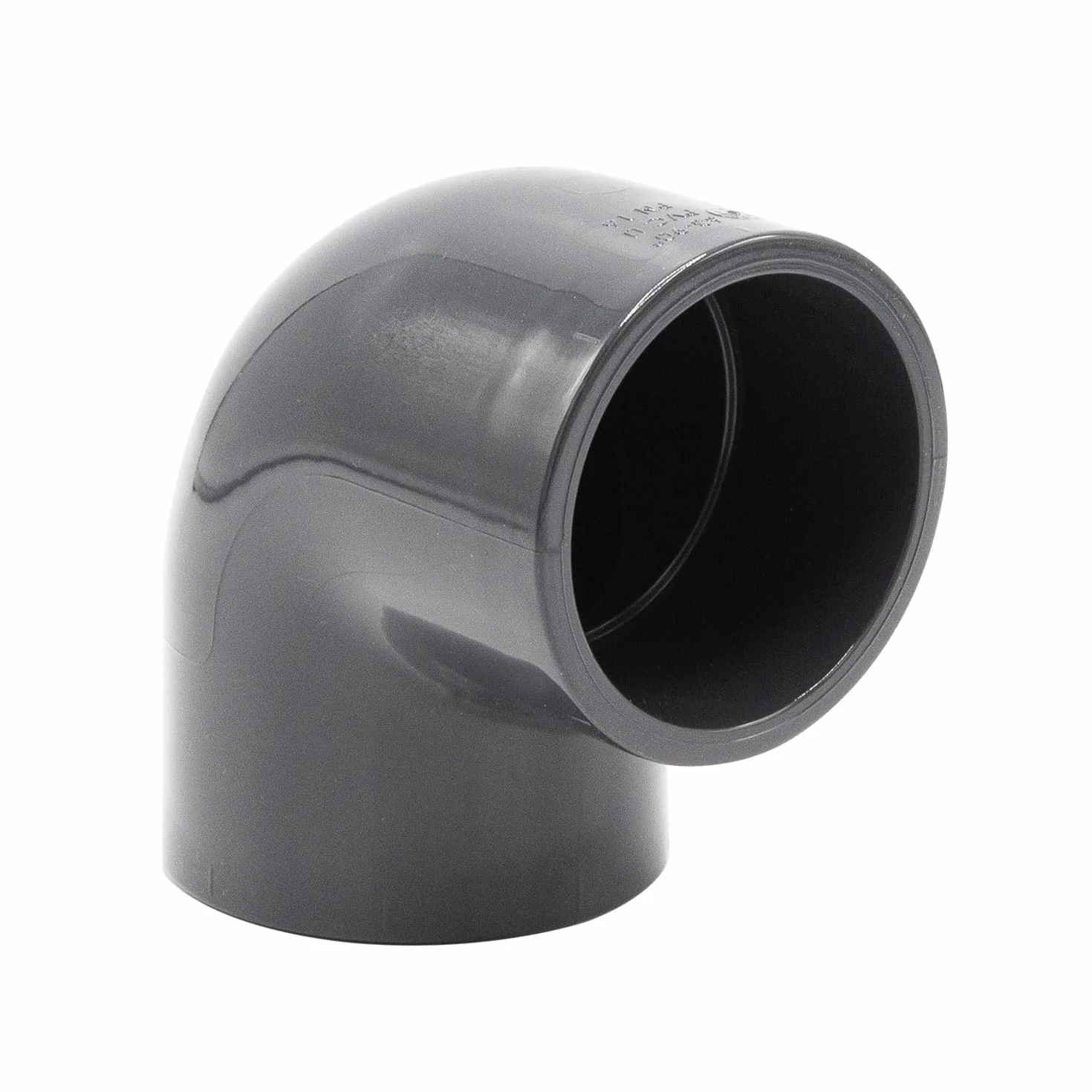 Raccord coudé PVC 90° à coller Double manchon 63 mm PVC-U PN16 Raccord plomberie piscine irrigation