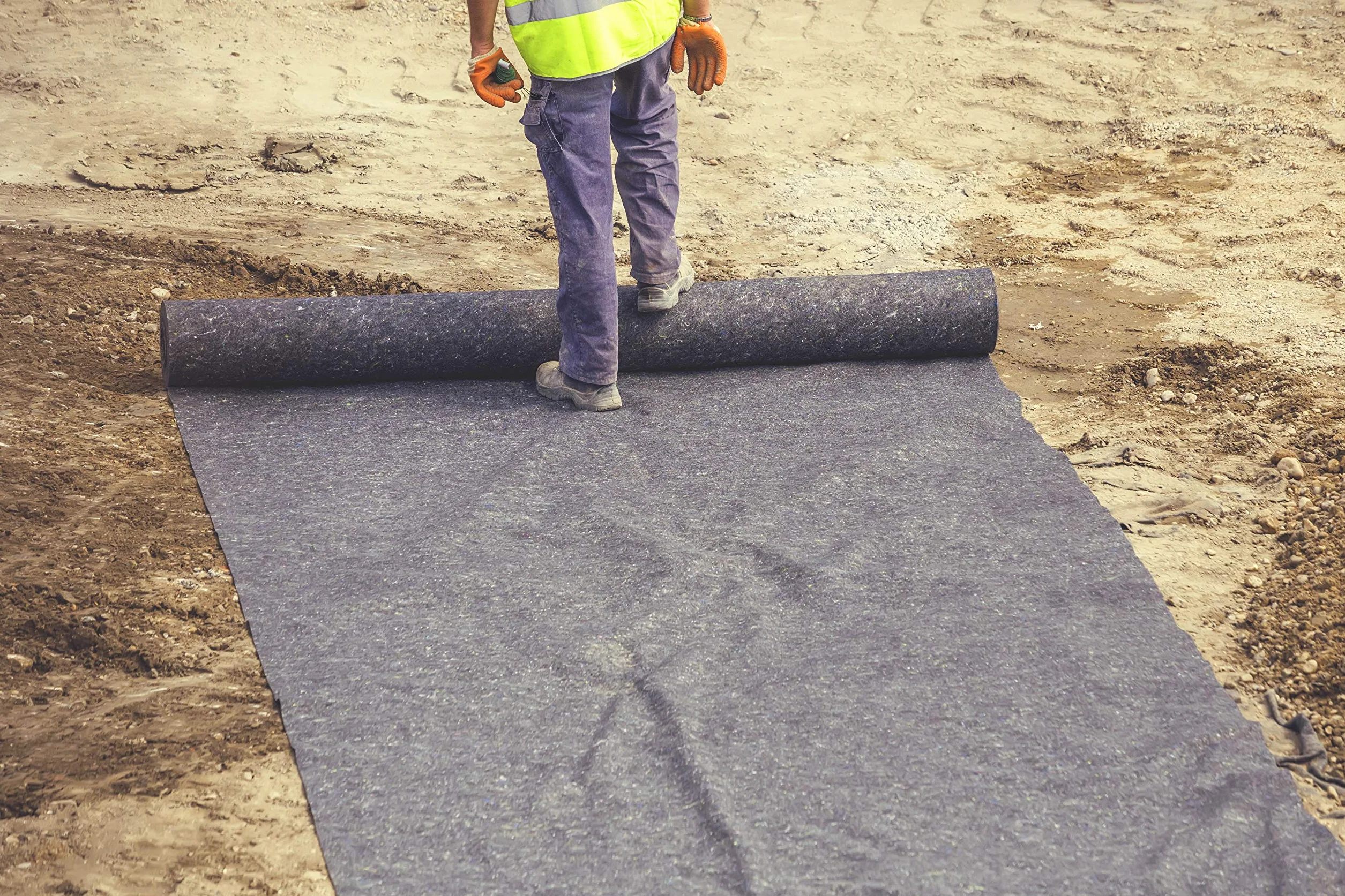 Non-tissé de bassin 300g/m² 500g/m² 1000g/m² protection bâche 2m large 6m 500gr/m²