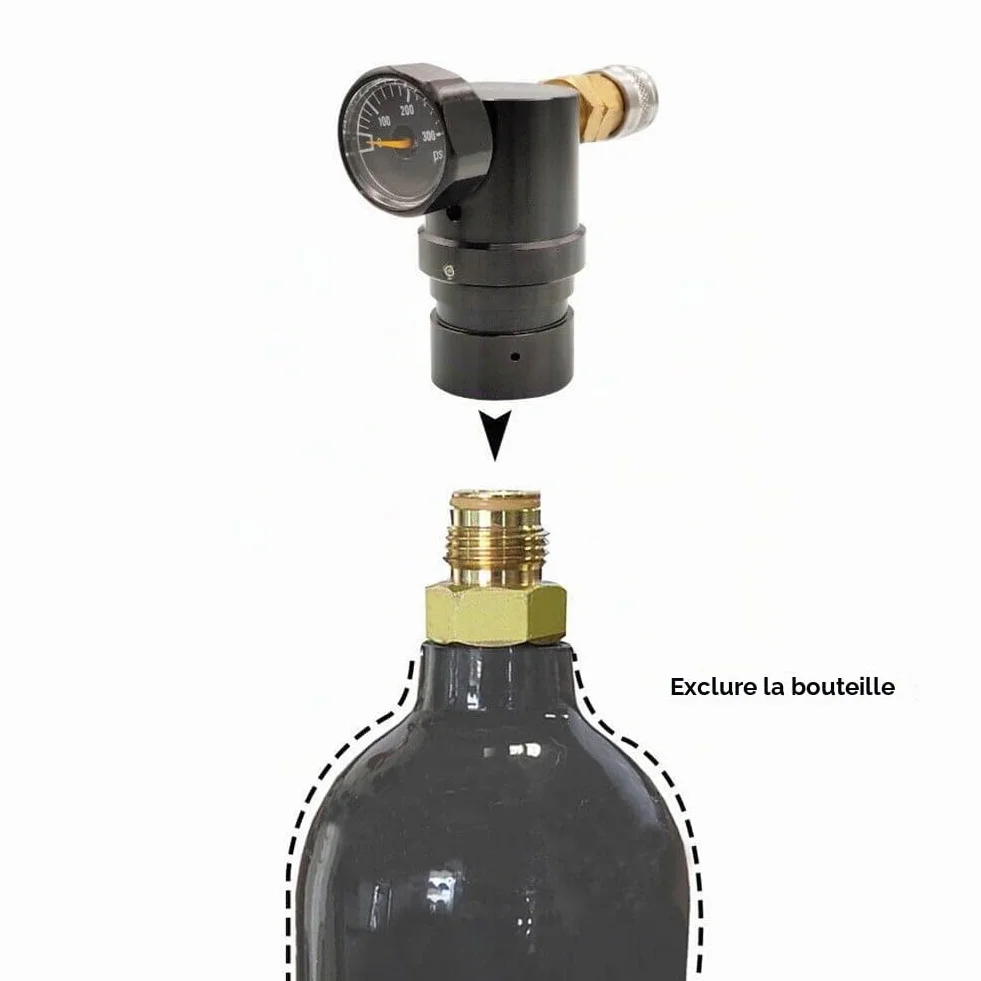 PCP Compresseur air Régulateur HPA Micro MR US Foster 2000 psi, 40-200 PSI pour pistolet à air Paintball, indicateur de valve