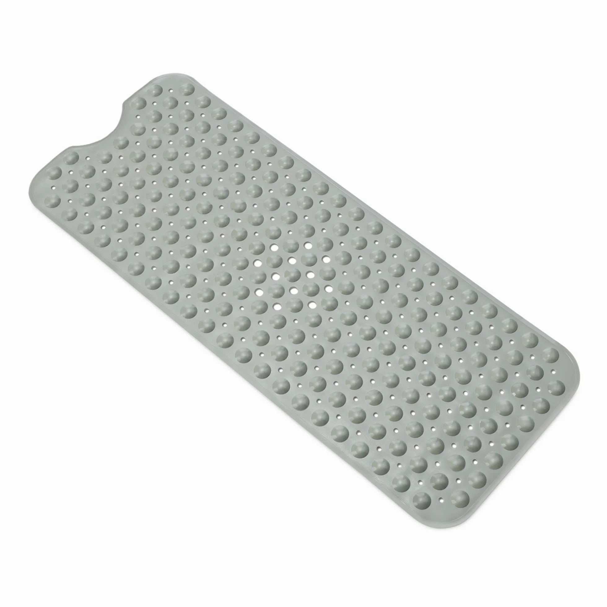 Amazon Basics Tapis de bain antidérapant avec ventouses, 40" x 16", gris