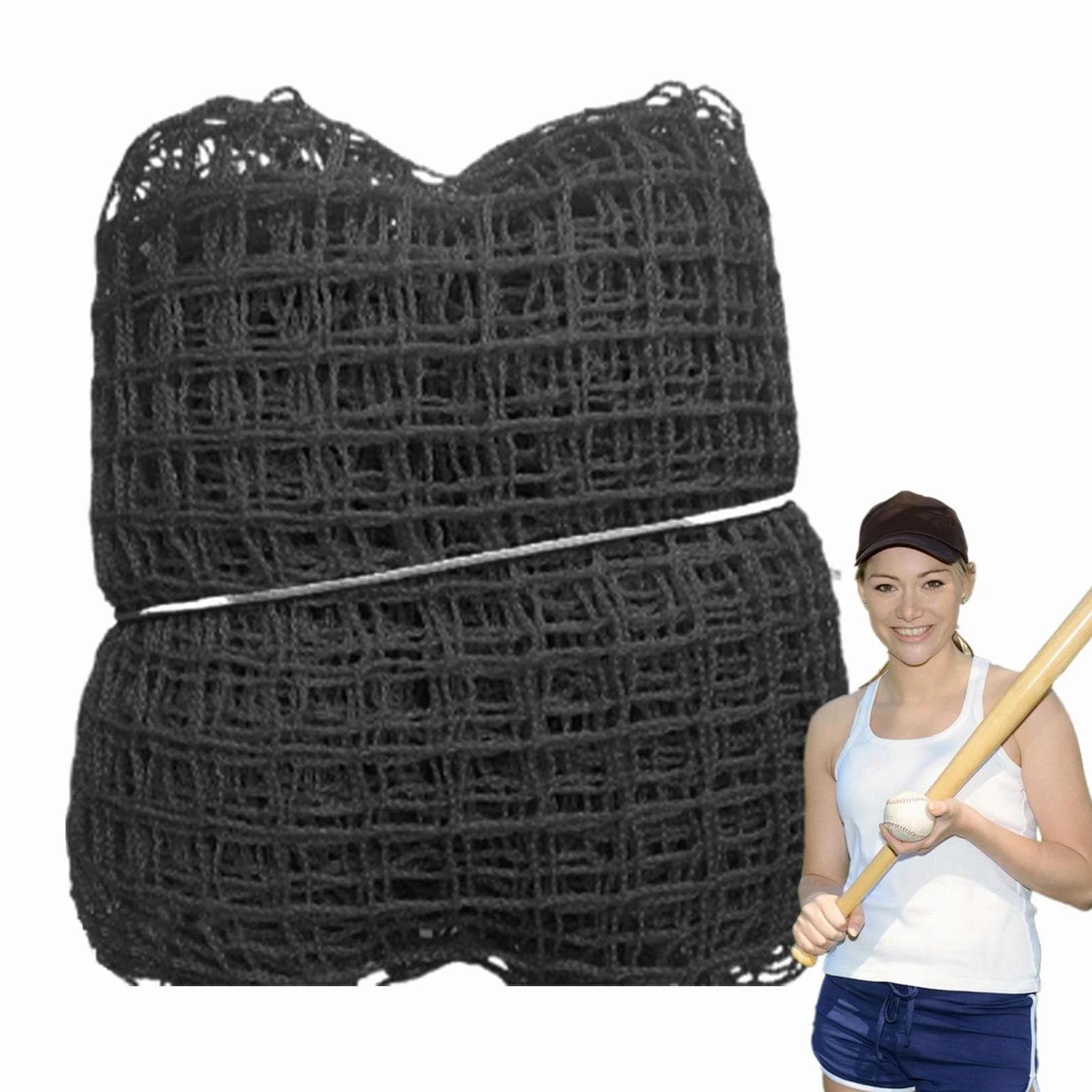 Lambo Filet d'entraînement de Baseball | Filet de Baseball Robuste Vert/Noir | Filet de Conduite Lisse, Filet de Softball Portable pour Jardin, Conduite, Utilisation intérieure et extérieure
