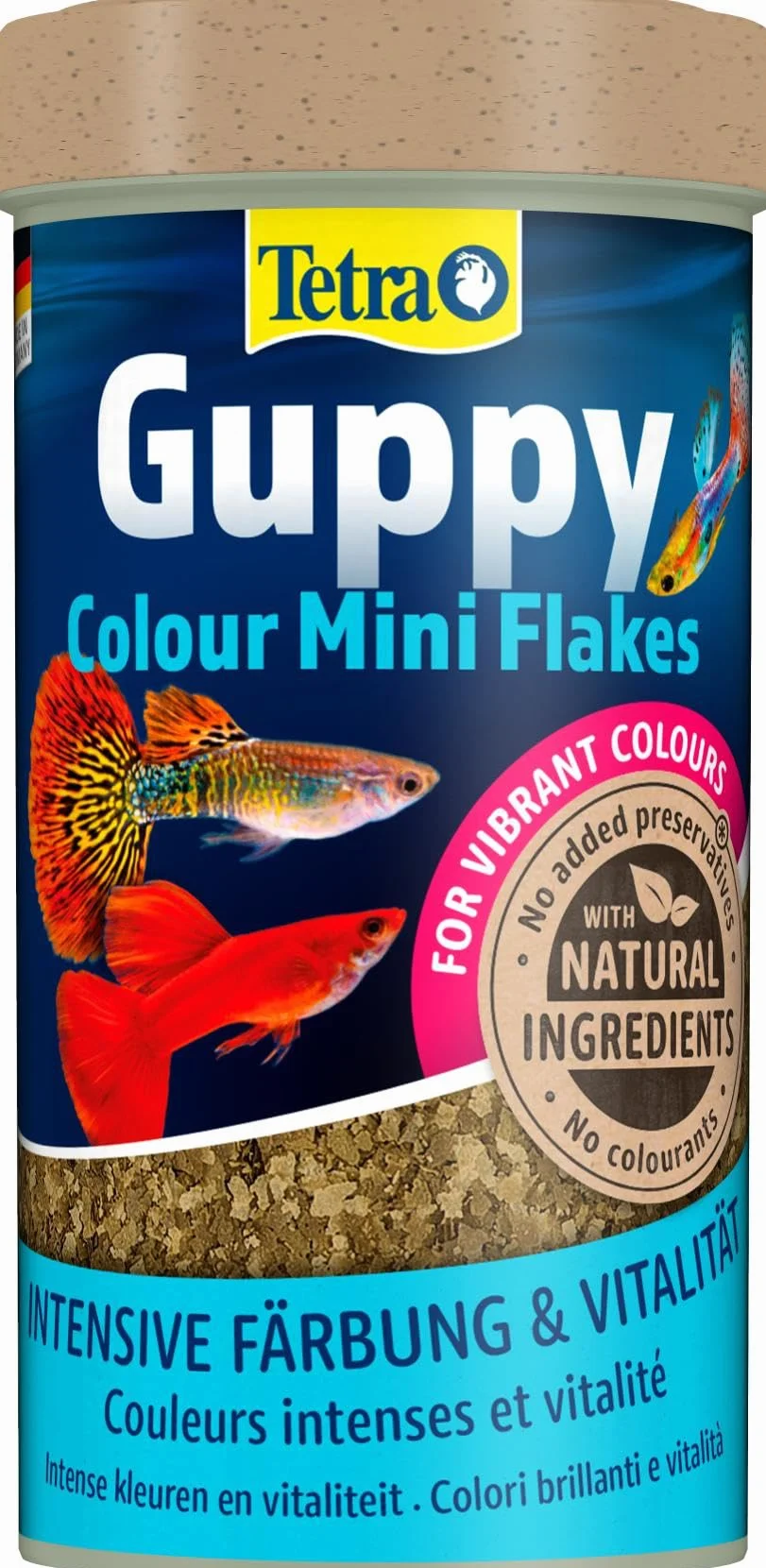 Tetra Guppy Color Mini Flake Food pour Poissons Tropicaux, 250 ml, 75 g