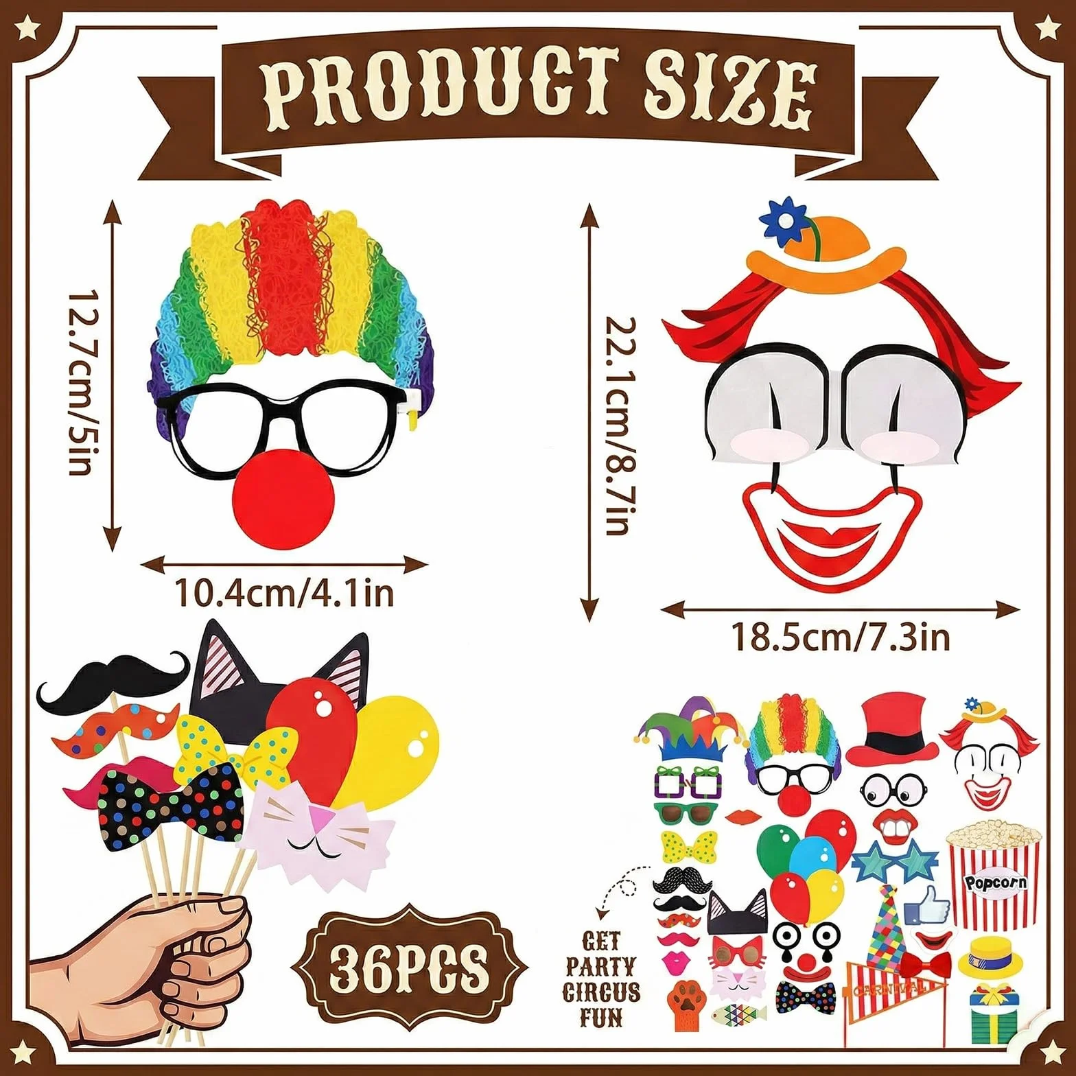Kit de décoration de cirque 36 pièces – Décoration carnaval anniversaire fête