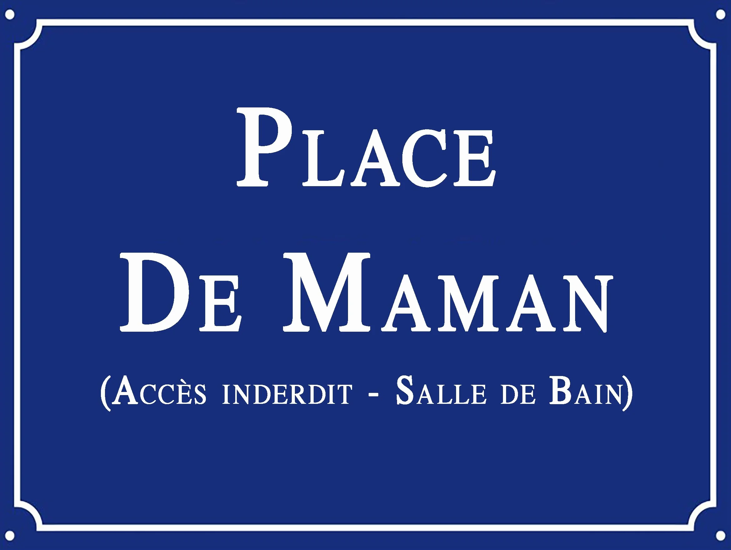 Plaque de Rue Personnalisée Classique Aluminium 15x20 cm Bleu Blanc Extérieur Intérieur
