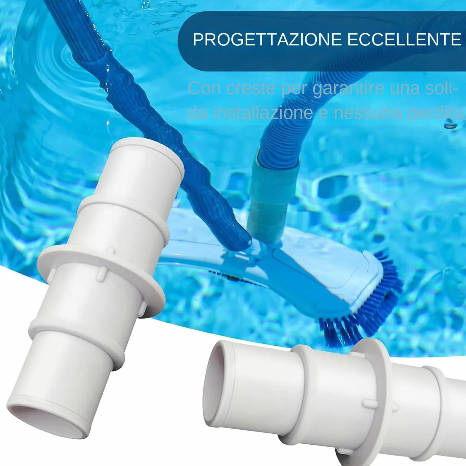 Raccord pour tuyau de pompe de piscine 32 mm ou 38 mm, 2 pièces adaptateur pour aspirateur