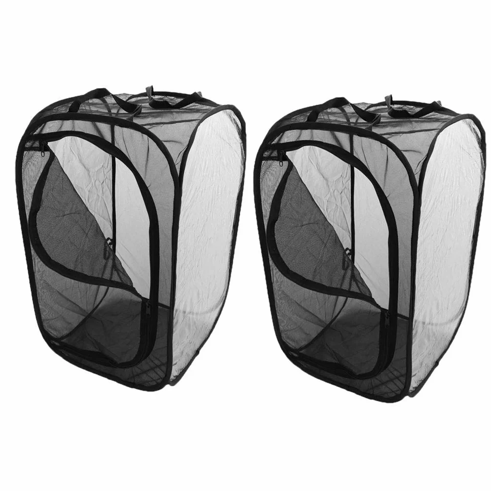 Cages à insectes pliables en maille Motif papillons Lot de 2