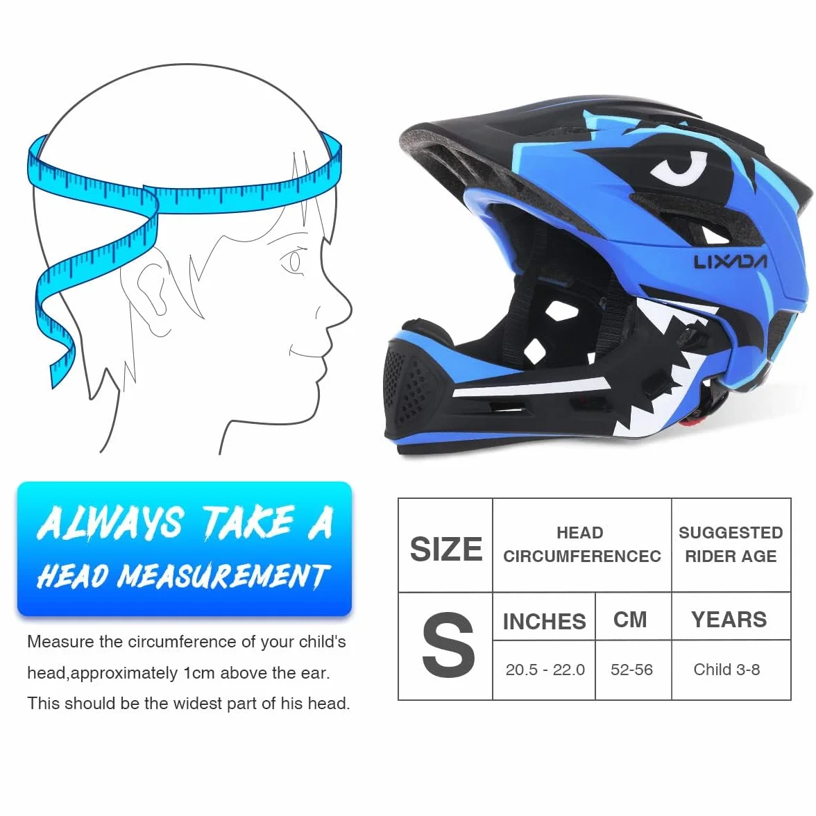 LIXADA Casques de Vélo Enfants Casque Intégral Détachable Casque de Sécurité Sportive pour Vélo Skateboarding Roller Skating roulettes