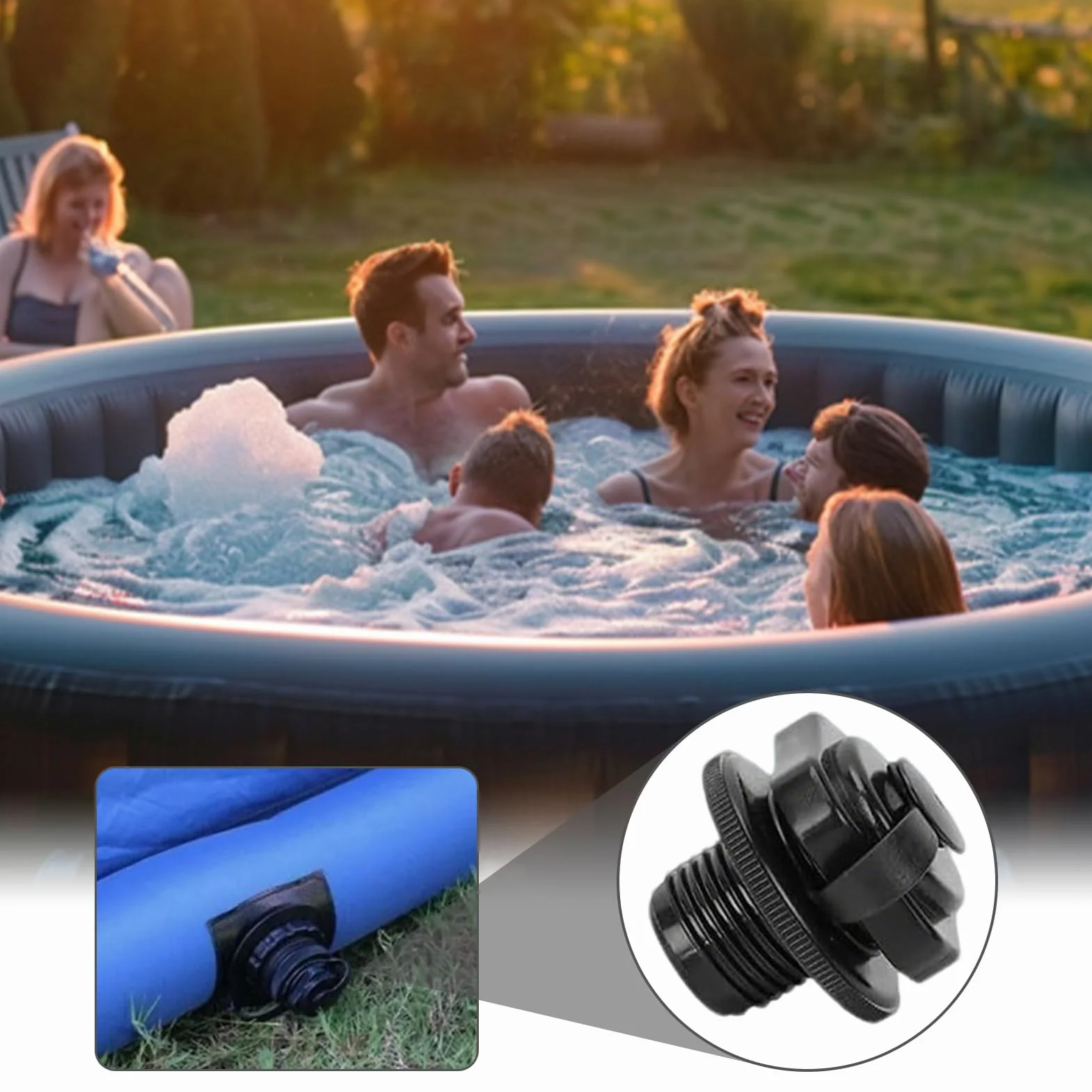 Lay-Z-Spa Bestway Coleman Intex valve gonflage spirale remplacement F4C009B bouchon couvercle baignoire gonflable