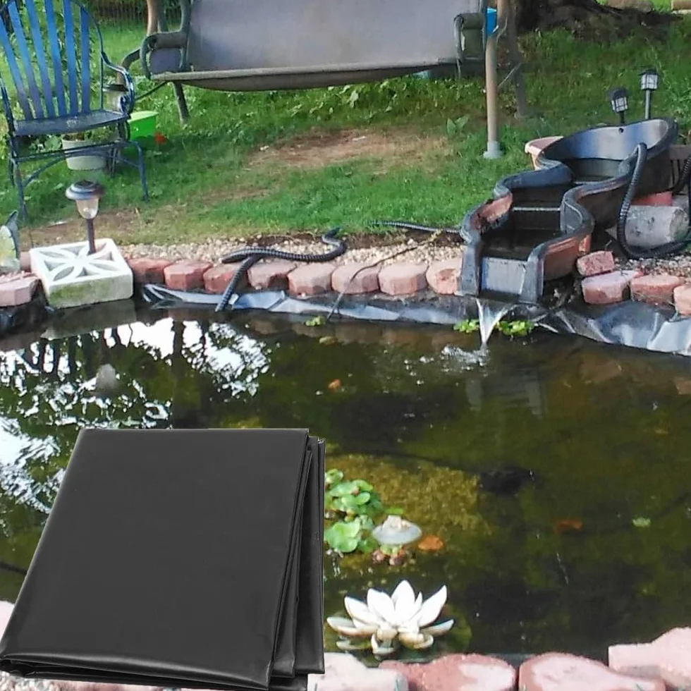 Revêtement de Bassin HDPE 5x8m Pliable Caoutchouc Cascade Étang Poisson