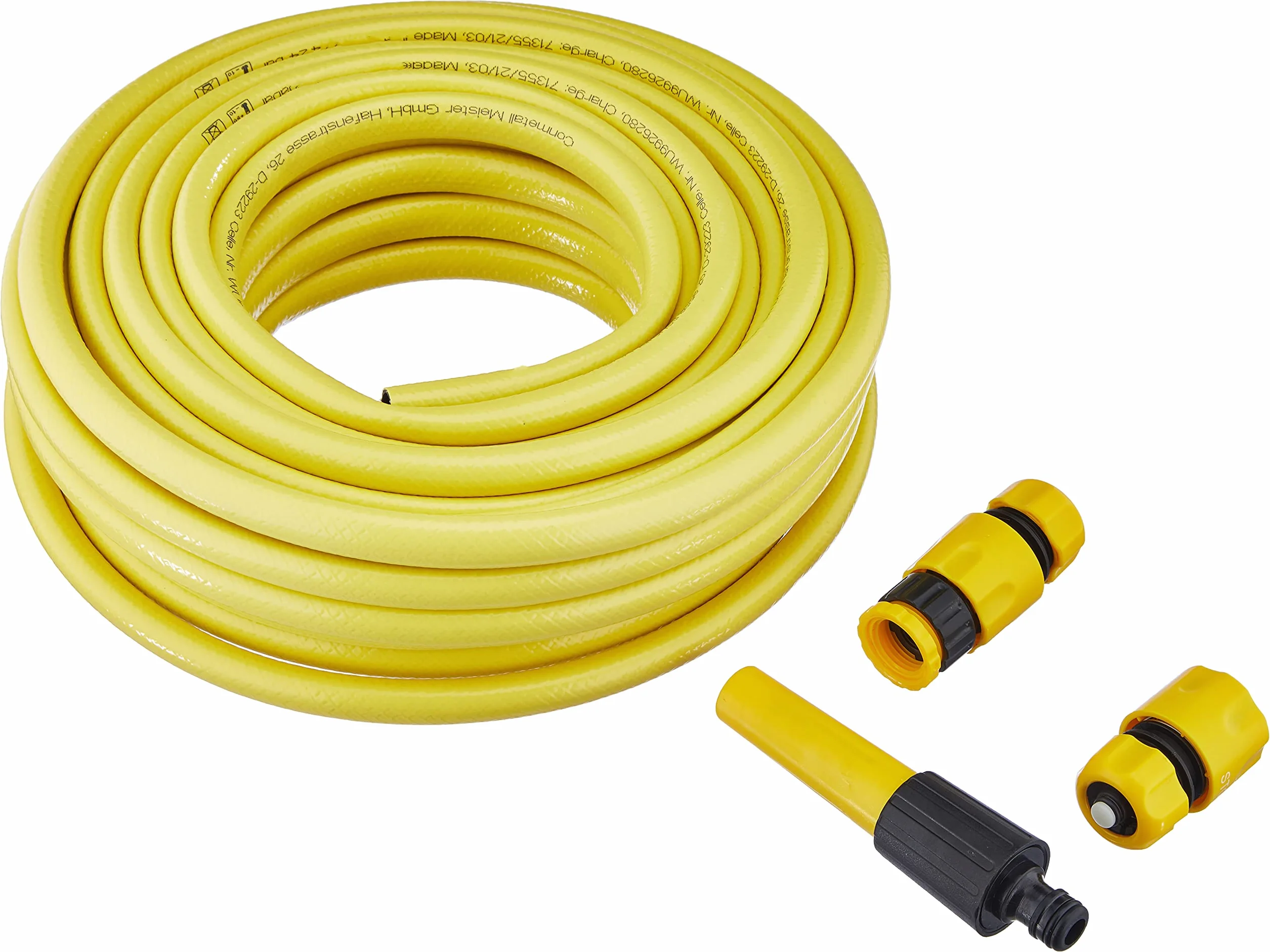 Meister Tuyau Croix Tissu 12,7 mm (1/2") 20 m jaune avec robinetterie