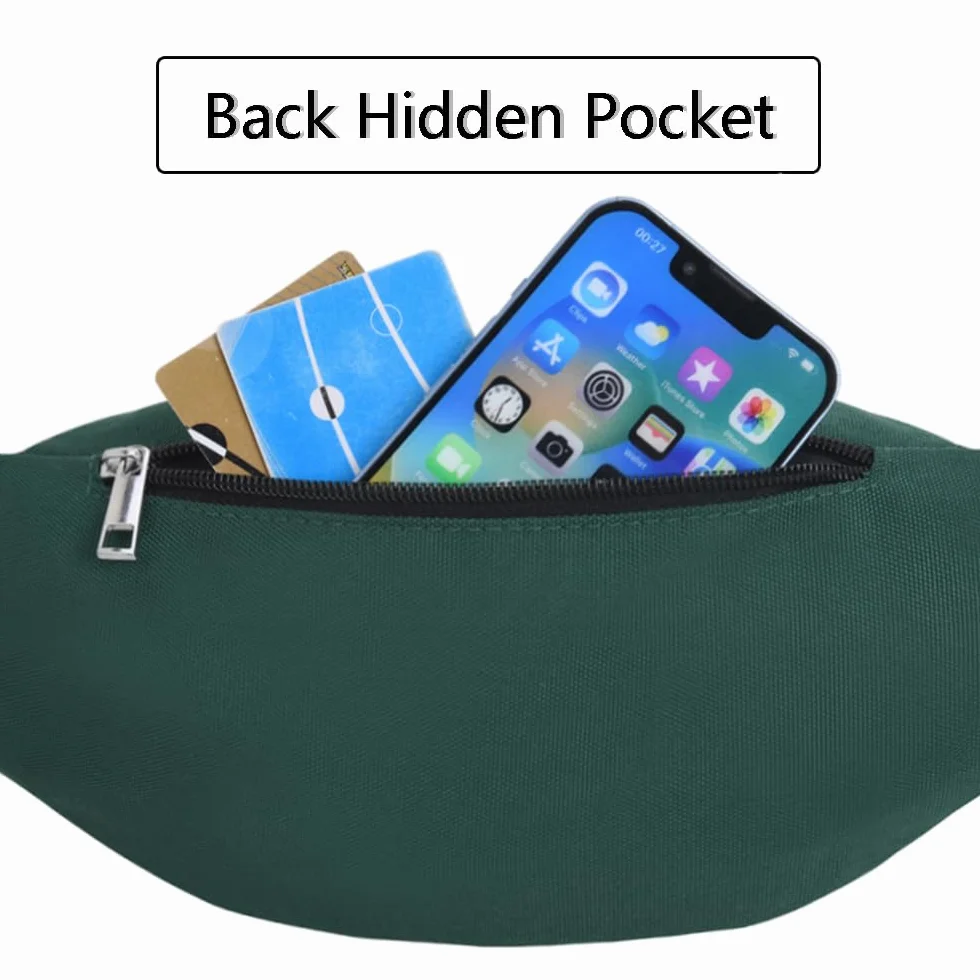 Sacs Banane Ville De Sécurité pour Voyage Randonnée Homme Femme, ACS de Sport Vélo à Dos Waist Fanny Pack Running Outdoor Sport de Randonnée (Vert)