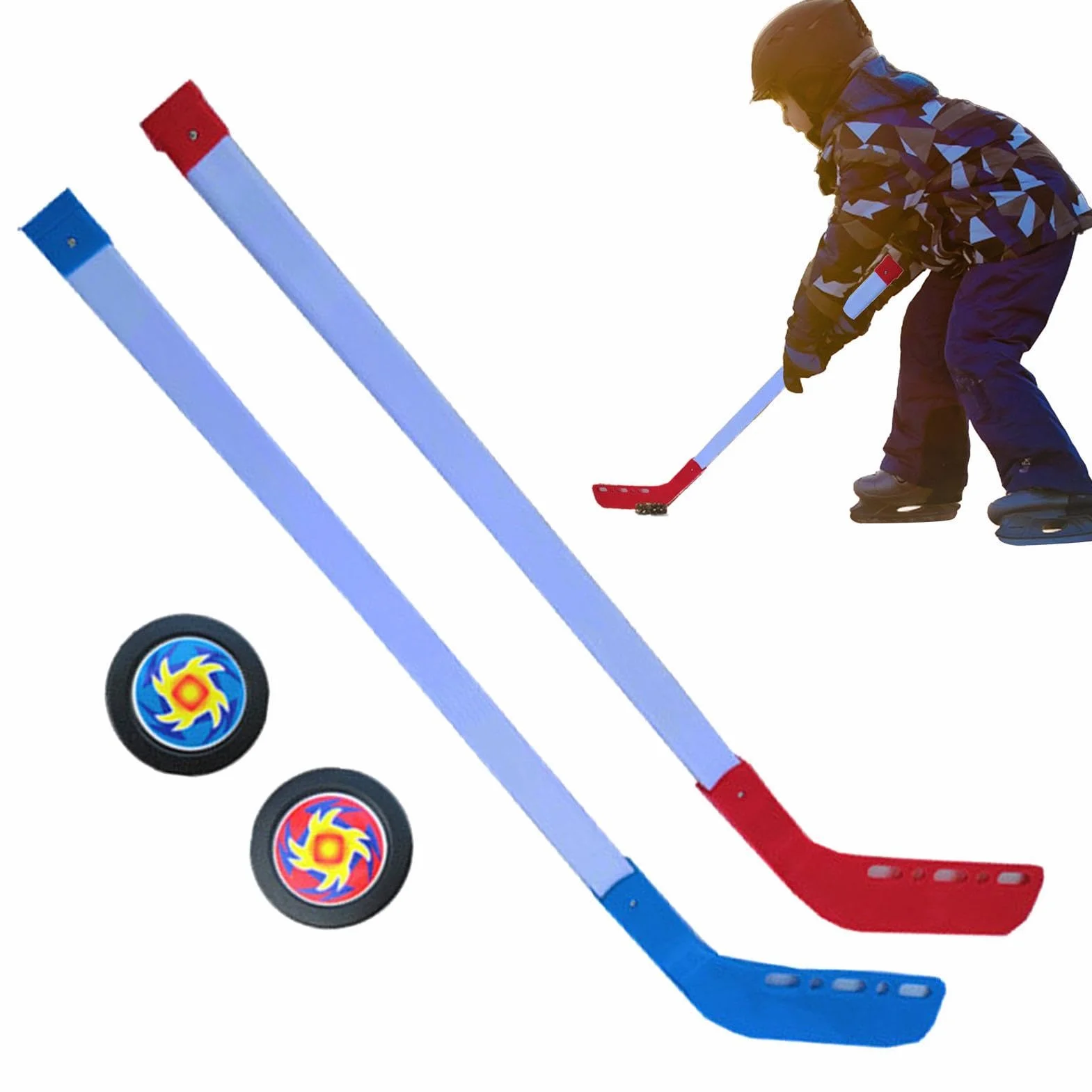 Ensemble de bâtons de hockey sur glace, hockey de rue résistant à l'usure léger pour garçons et filles