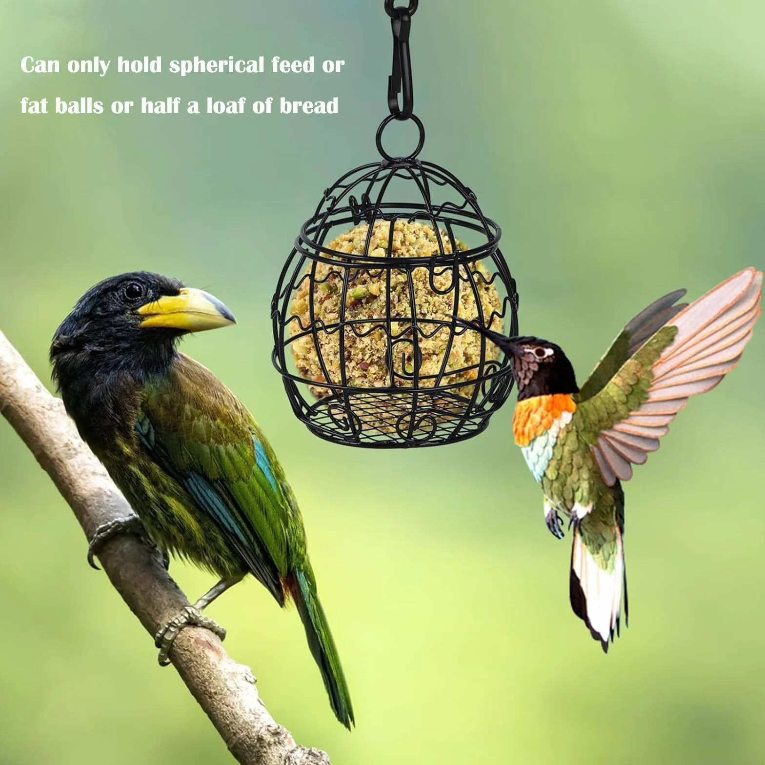 Mangeoire Oiseaux Extérieur Lot de 4, Bird Feeder Suspendue Crochets en Forme de S Métal