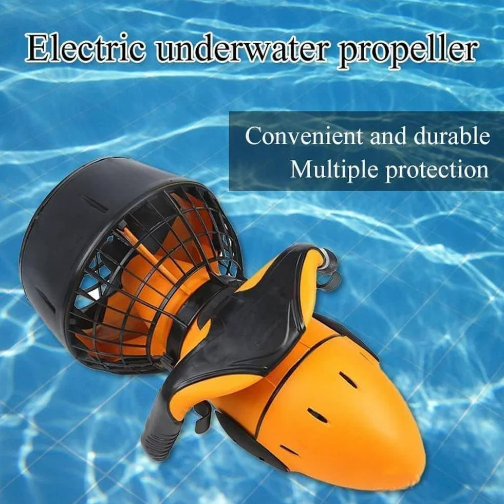 Scooter aquatique pour adultes et enfants,propulseur de natation et de plongée,scooter sous-marin, ensemble de propulseurs sous-marins, scooter de mer de plongée avec tuba,Orange