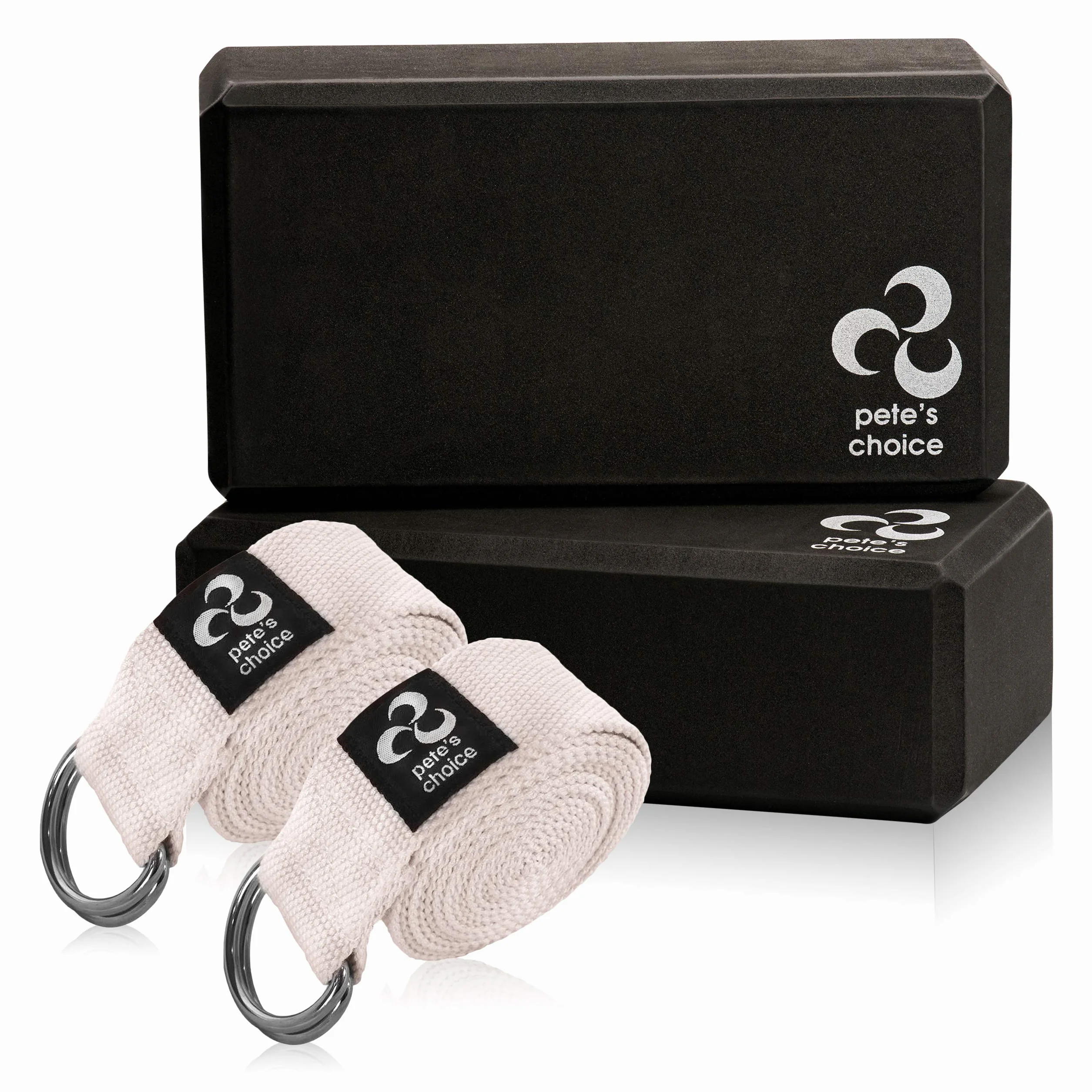 Lot de 2 sangles réglables de 2,4 m – Anneau en D durable pour pilates et exercices de gym | Maintient des poses, étirement, améliore la flexibilité et maintient l'équilibre | eBook inclus